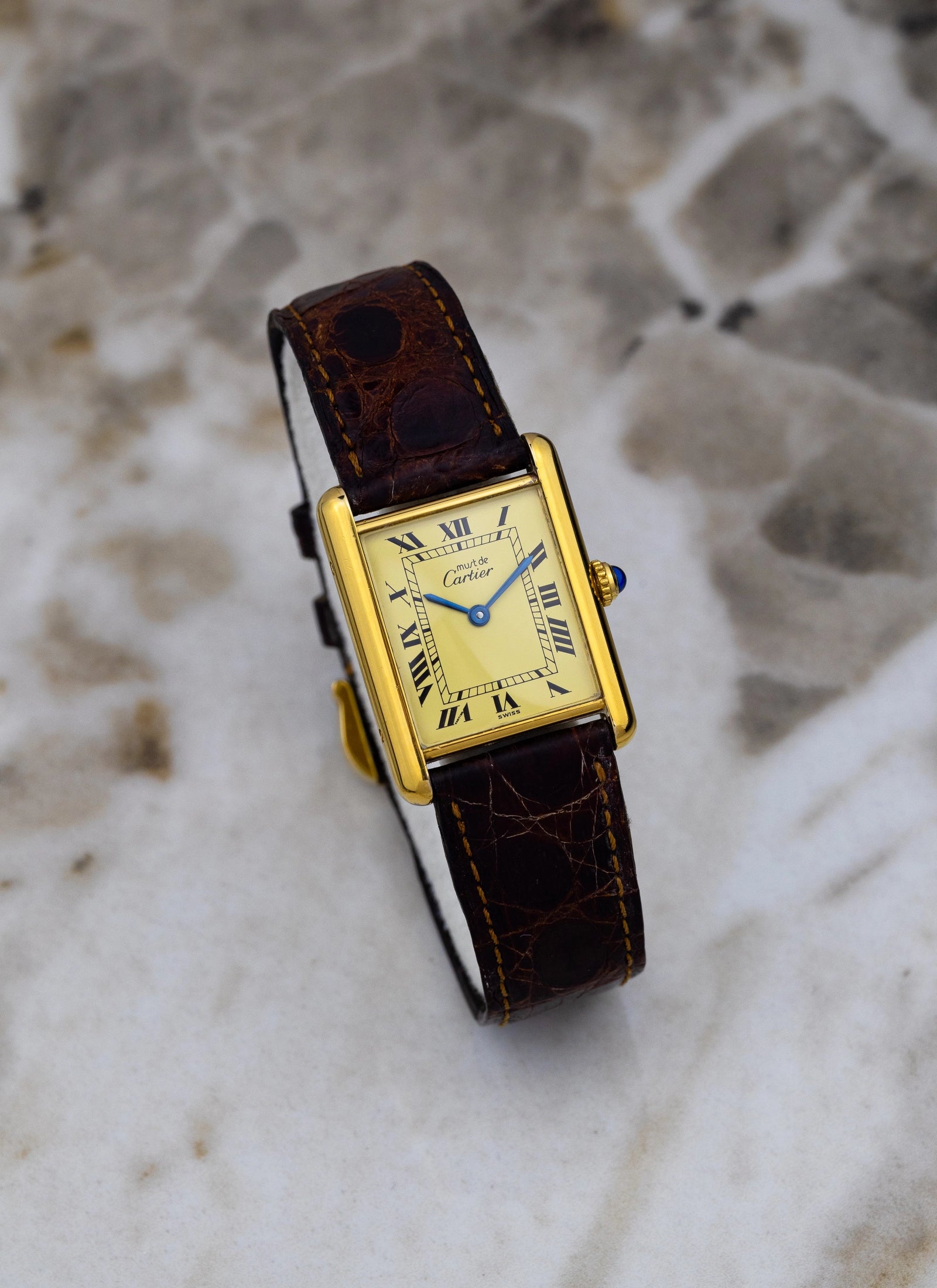 1990s Cartier Tank Must De Ivory Ref. 590005 Full Set