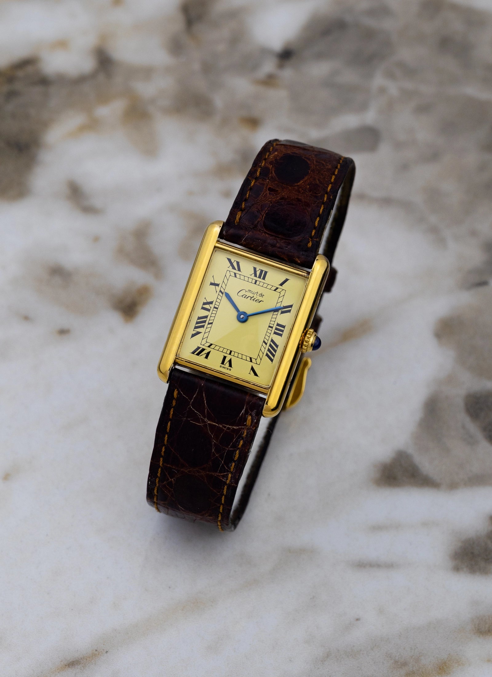 1990s Cartier Tank Must De Ivory Ref. 590005 Full Set