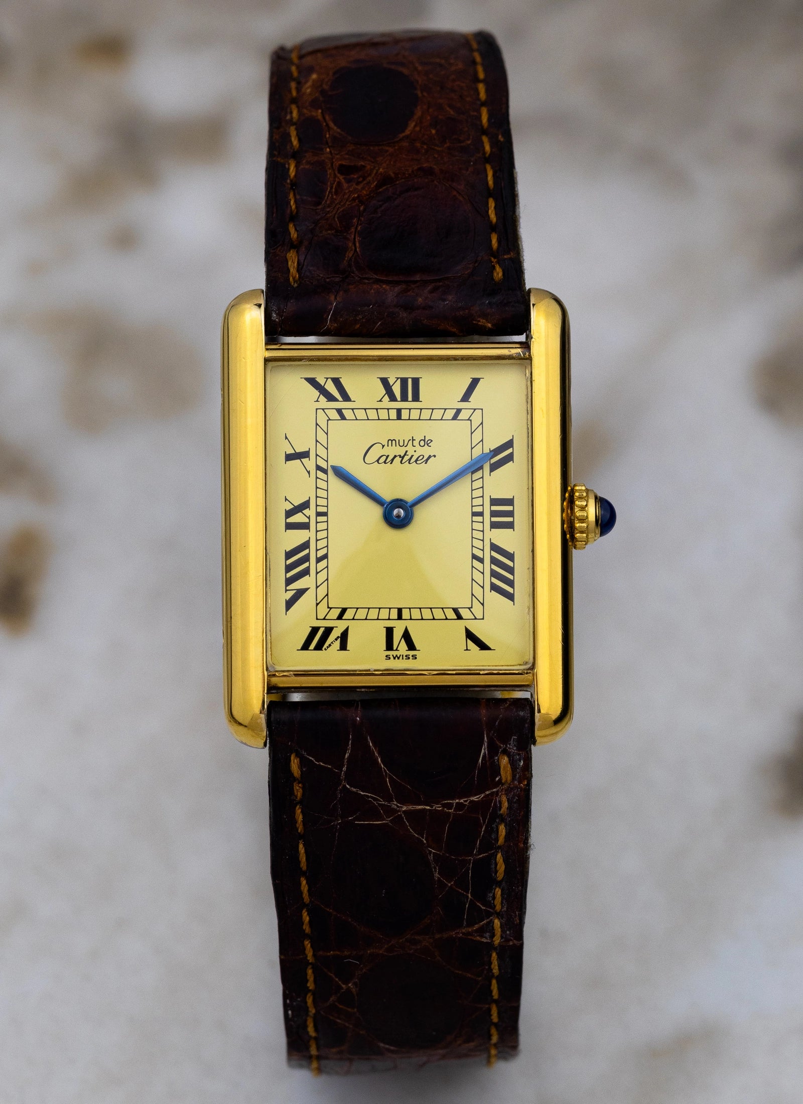 1990s Cartier Tank Must De Ivory Ref. 590005 Full Set