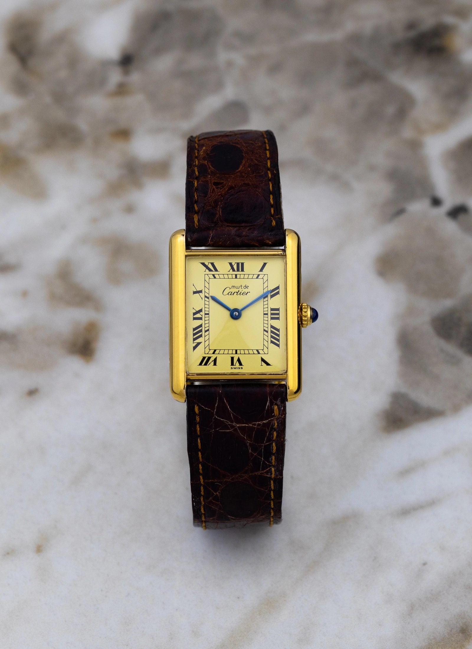 1990s Cartier Tank Must De Ivory Ref. 590005 Full Set