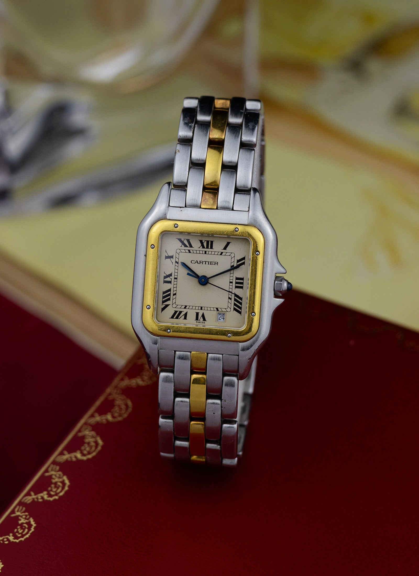 1990s Cartier Panthere Date Quartz Box