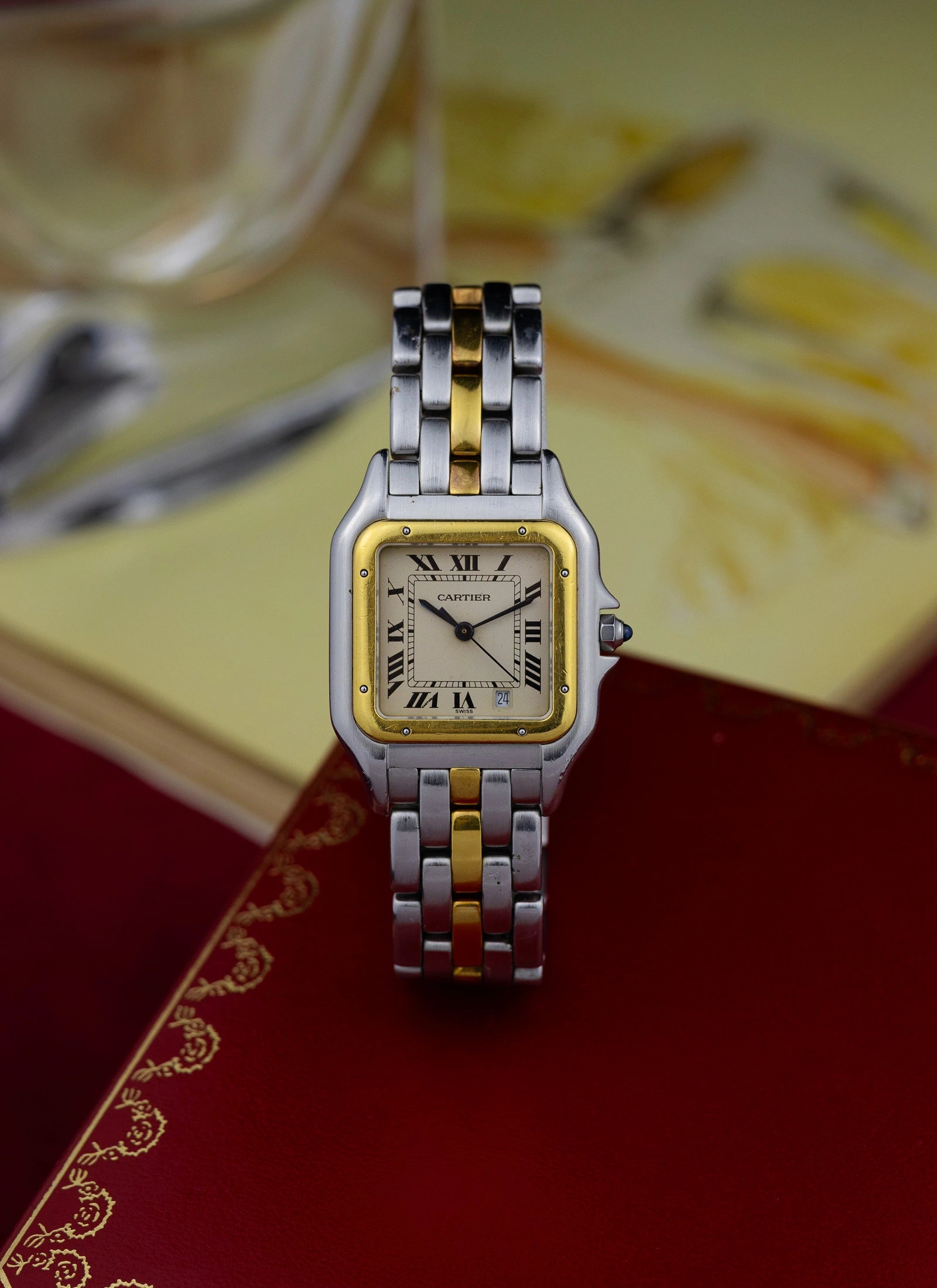 1990s Cartier Panthere Date Quartz Box
