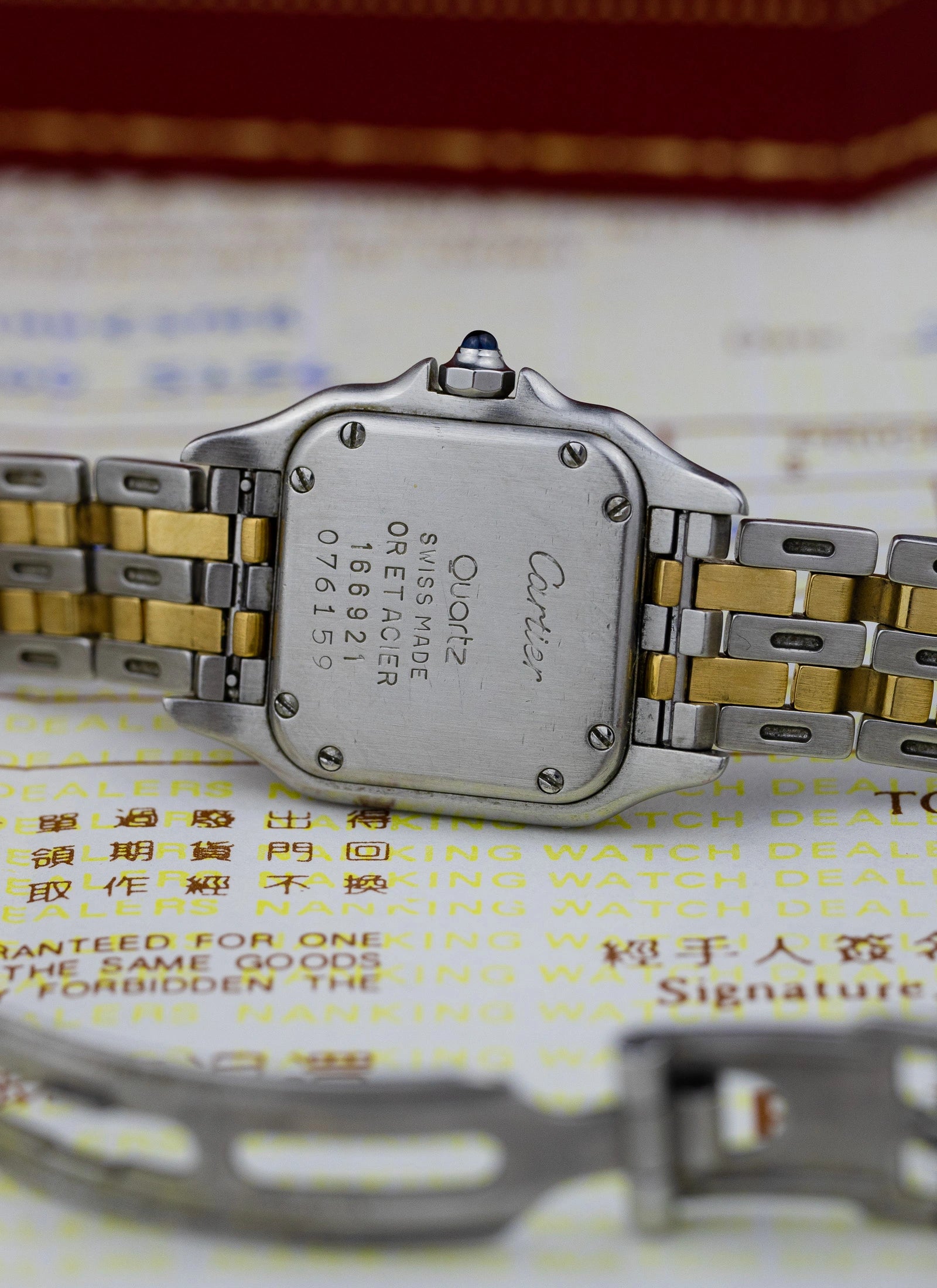 [REZERWACJA]1989 Cartier Panthere Bicolor 166921 Box & Receipt