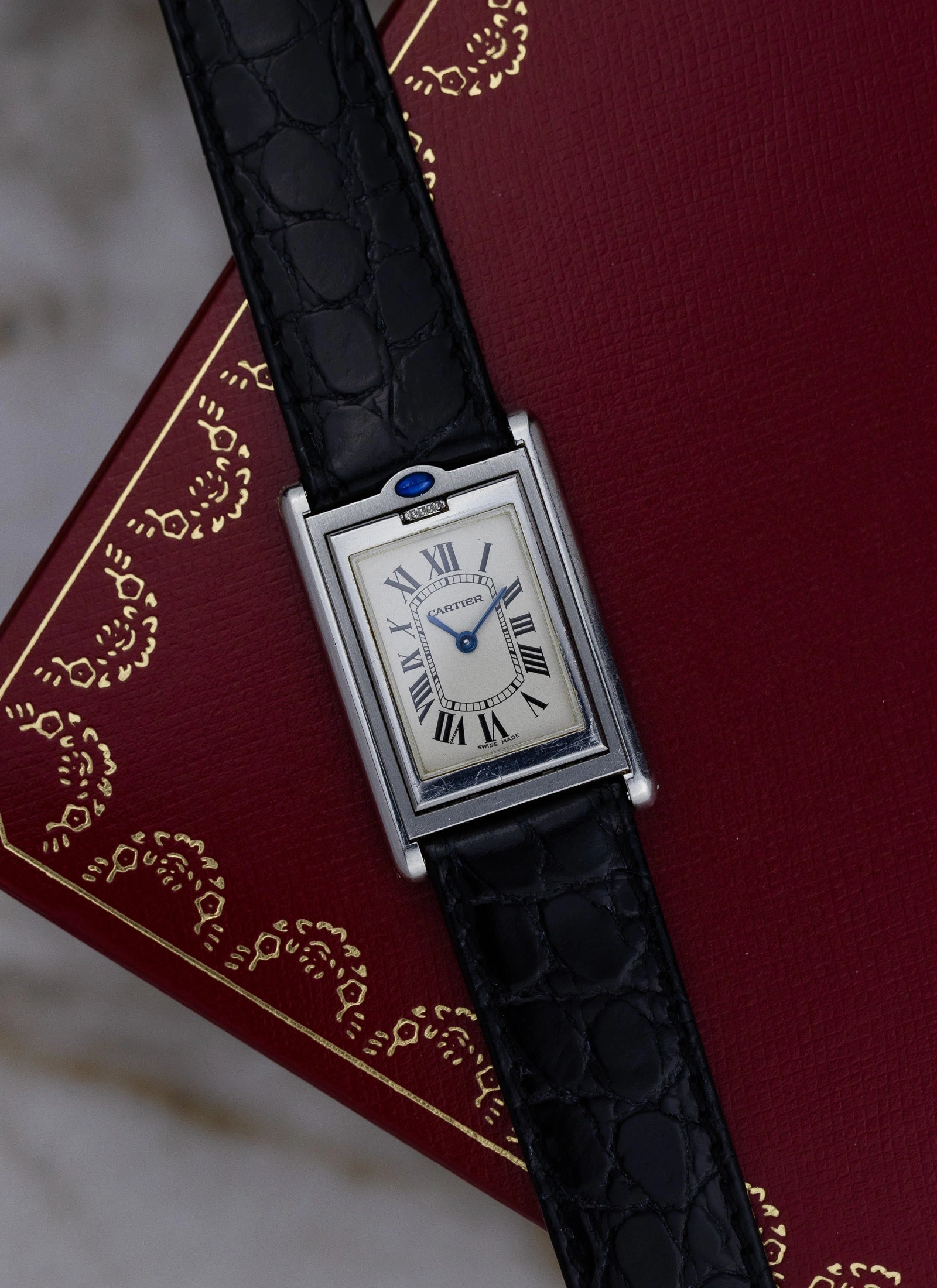 2010s Cartier Tank Basculante Quartz 2405 Box