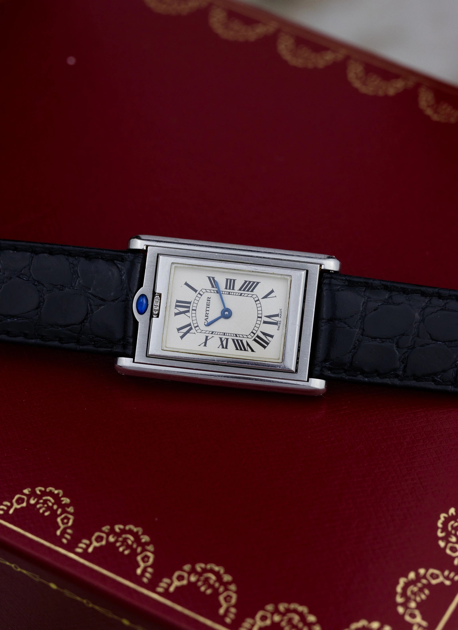 2010s Cartier Tank Basculante Quartz 2405 Box