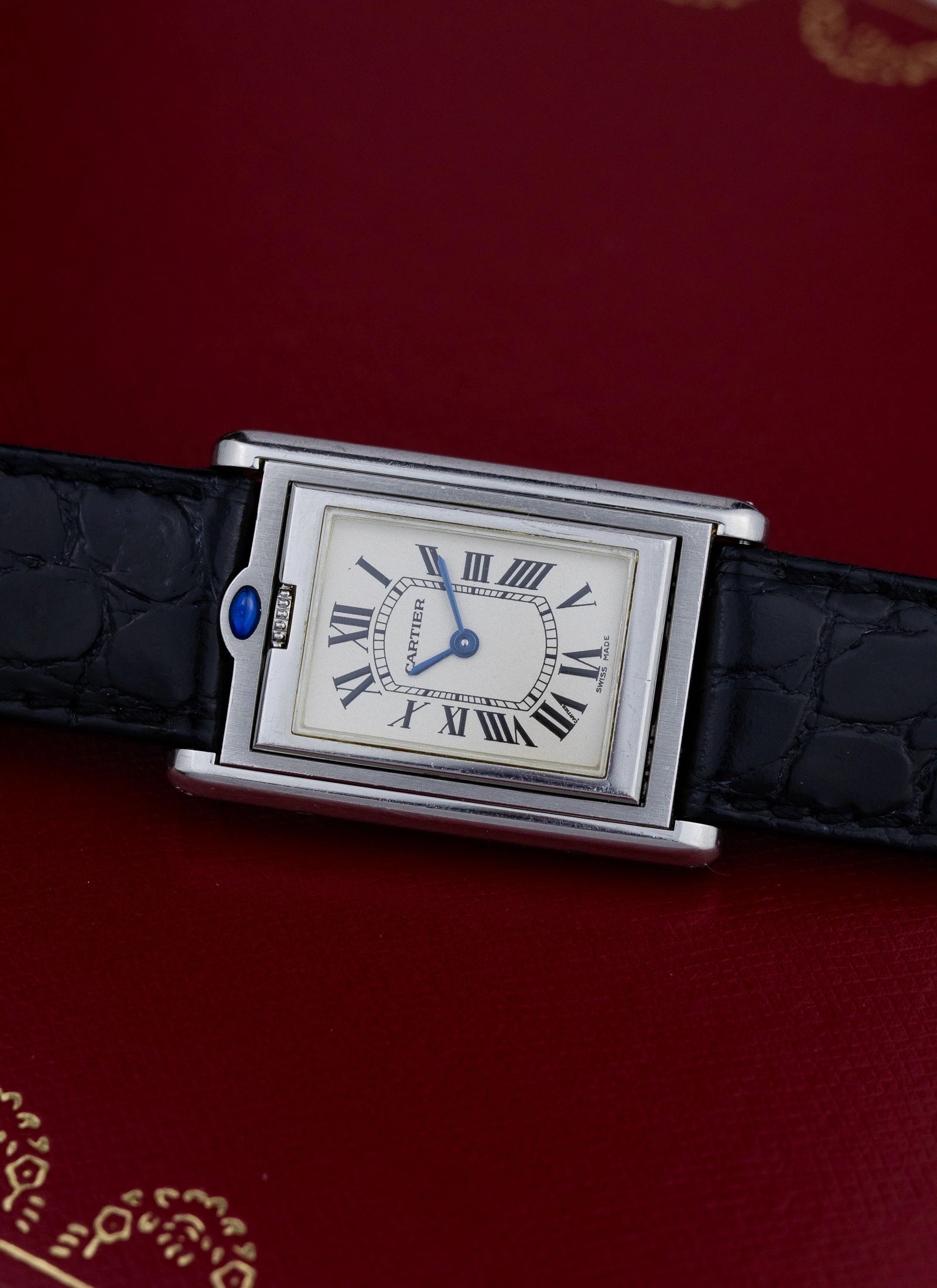 2010s Cartier Tank Basculante Quartz 2405 Box