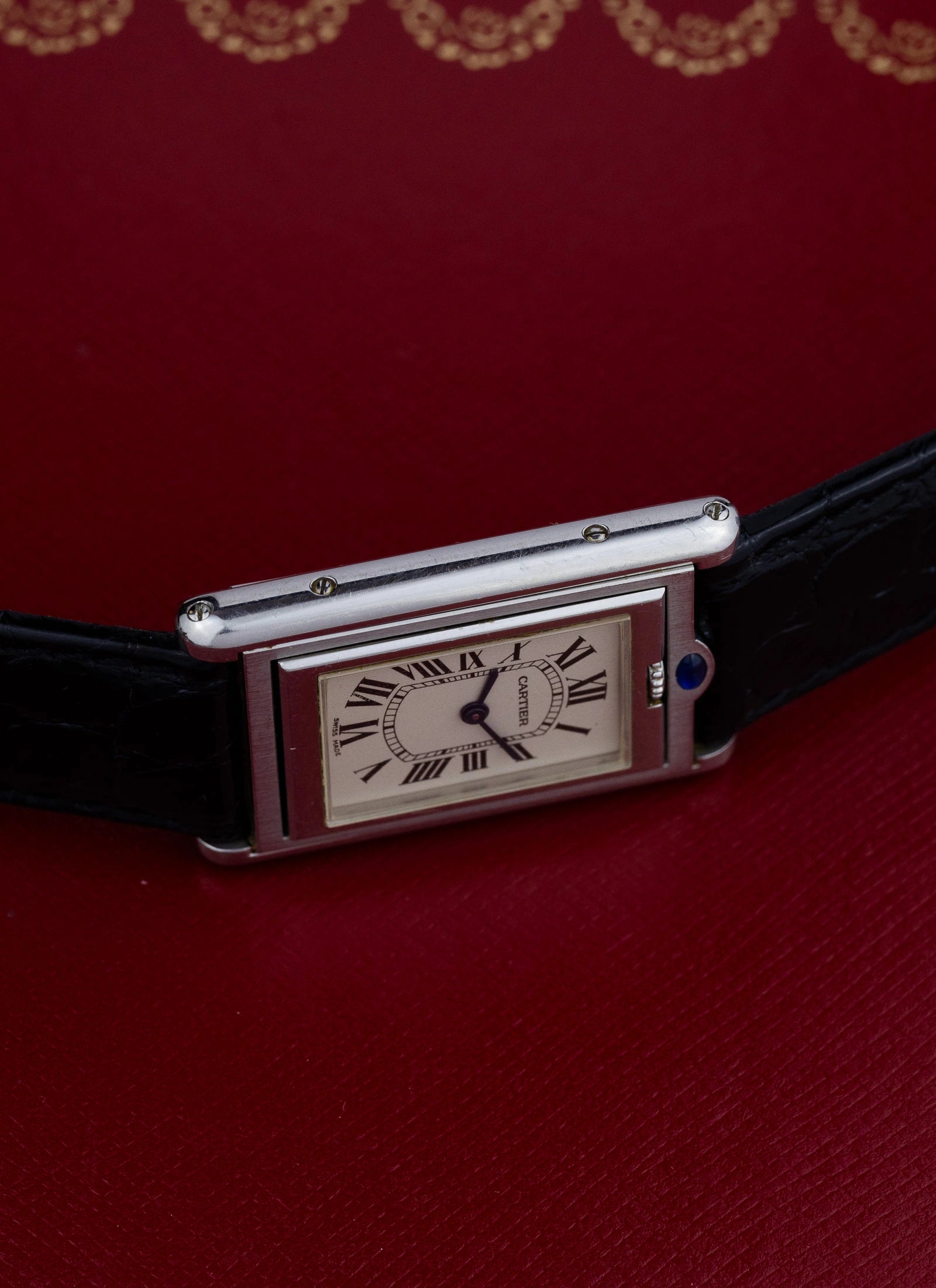 2010s Cartier Tank Basculante Quartz 2405 Box