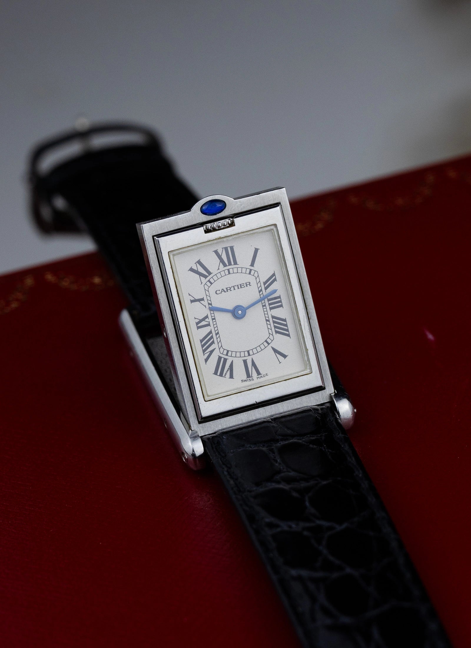 2010s Cartier Tank Basculante Quartz 2405 Box