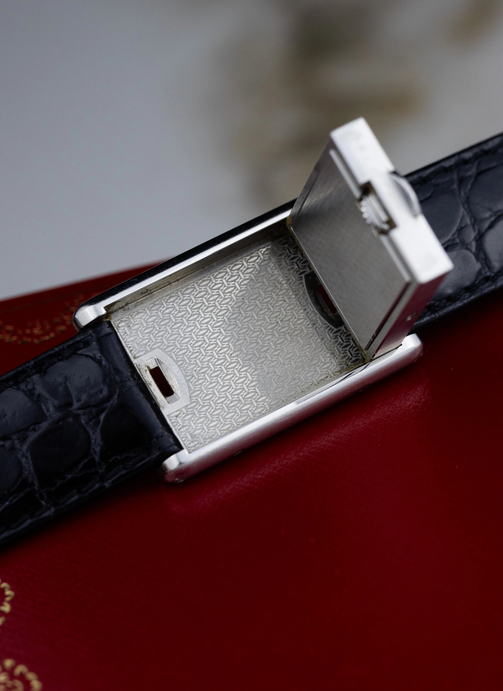2010s Cartier Tank Basculante Quartz 2405 Box