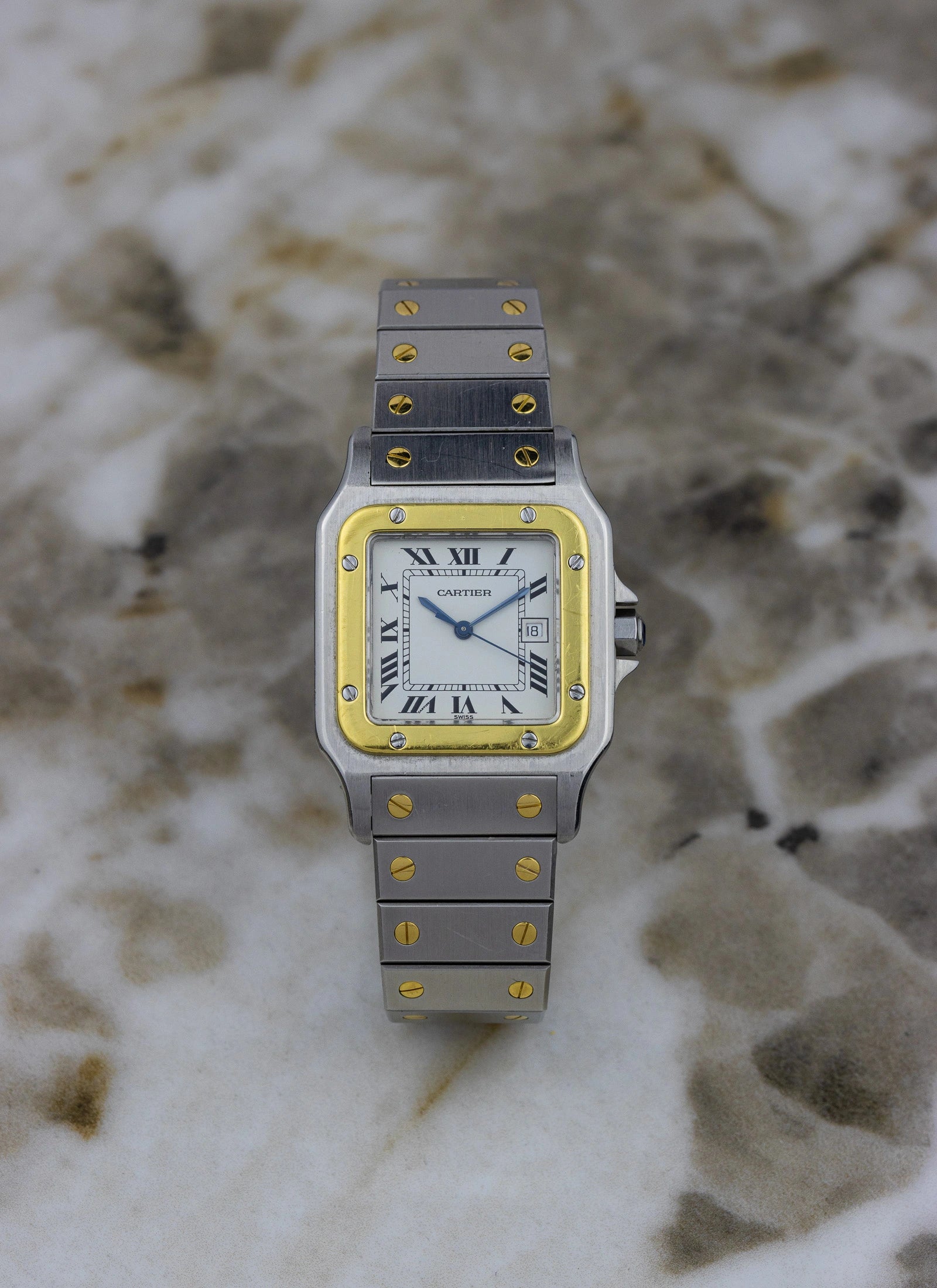 1980s Cartier Santos Caree Automatique