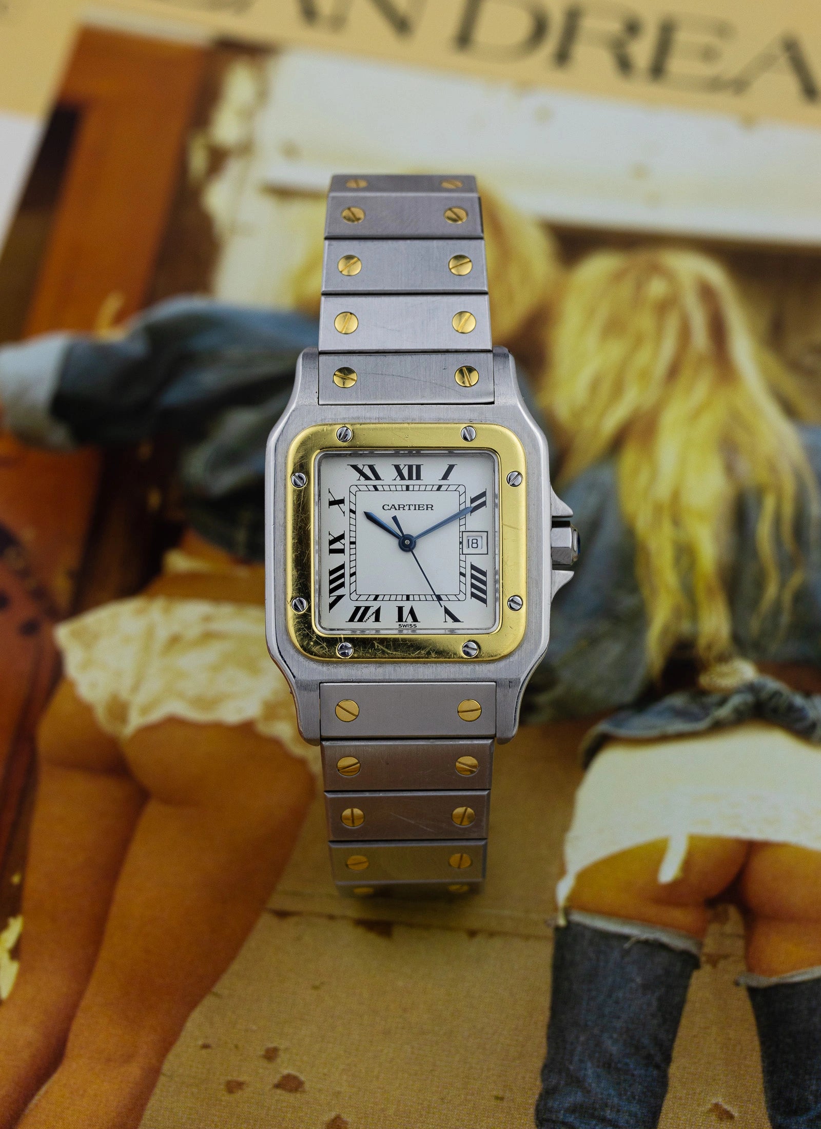 1980s Cartier Santos Caree Automatique