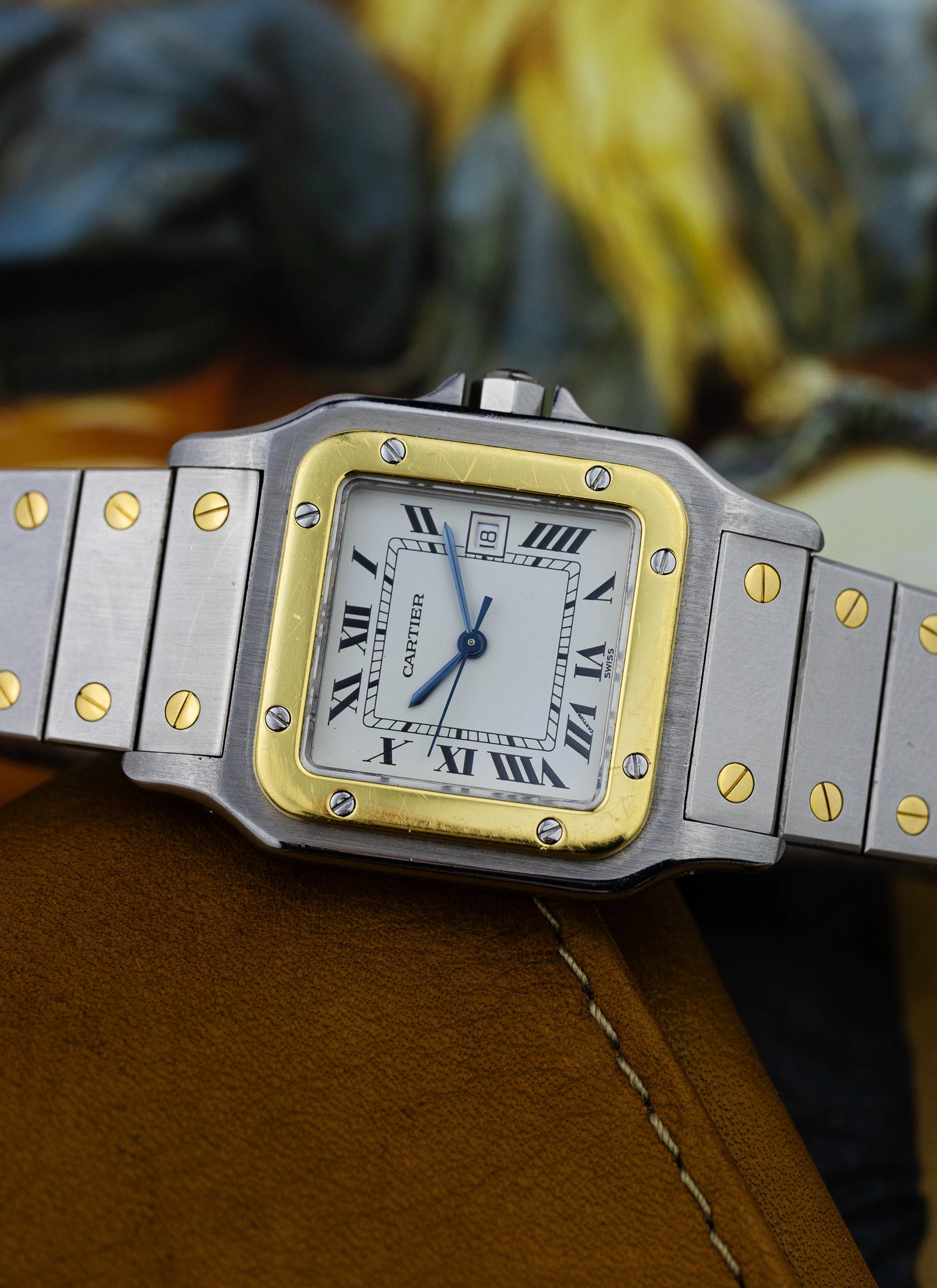 1980s Cartier Santos Caree Automatique