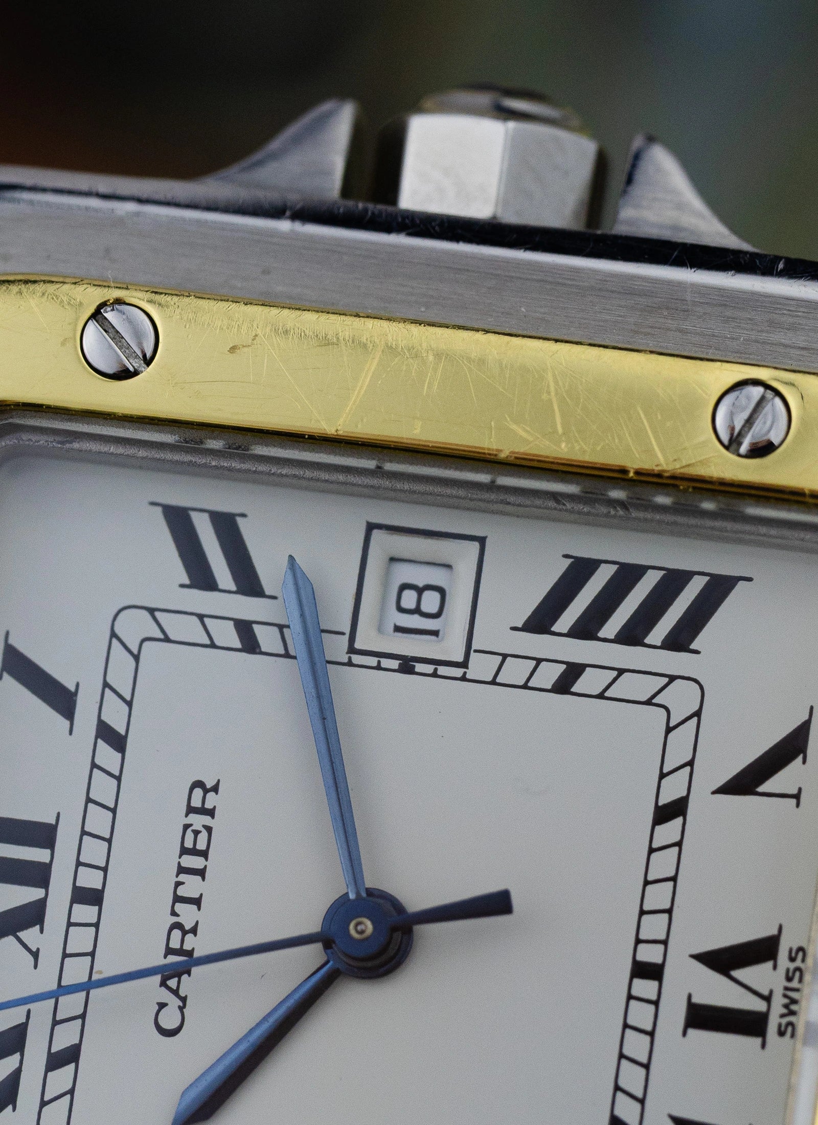 1980s Cartier Santos Caree Automatique