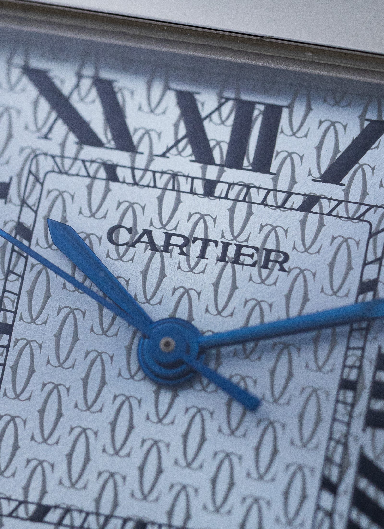 2005 Cartier Santos Galbee 1564 Ice Blue Anniversary Dial Full Set