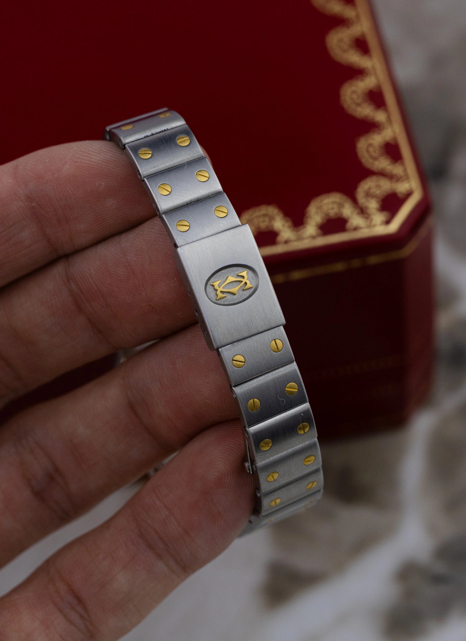 1990s Cartier Santos Galbee Moonphase 119902 Box