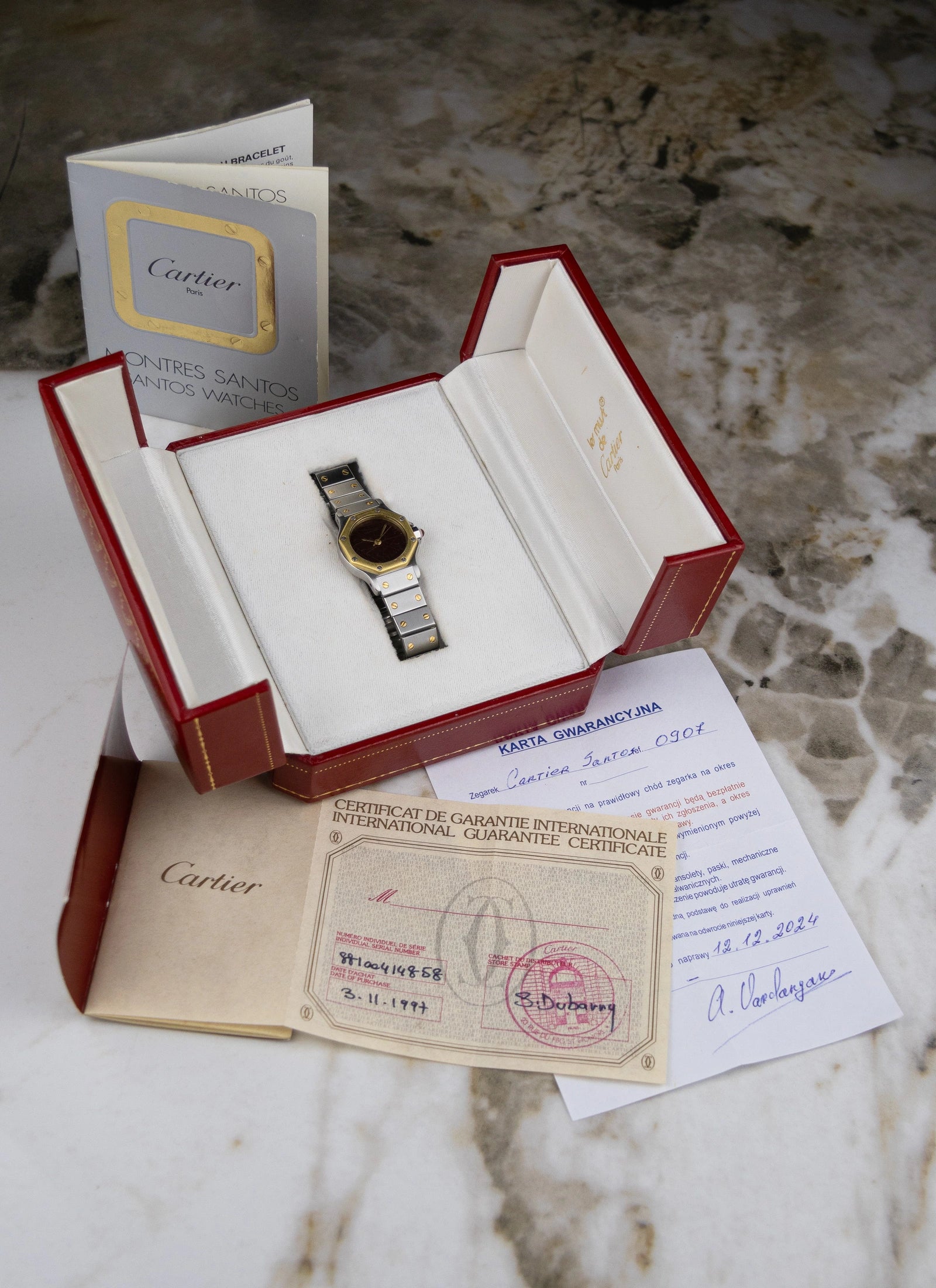 1997 Lady Cartier Santos Octagon Full Set
