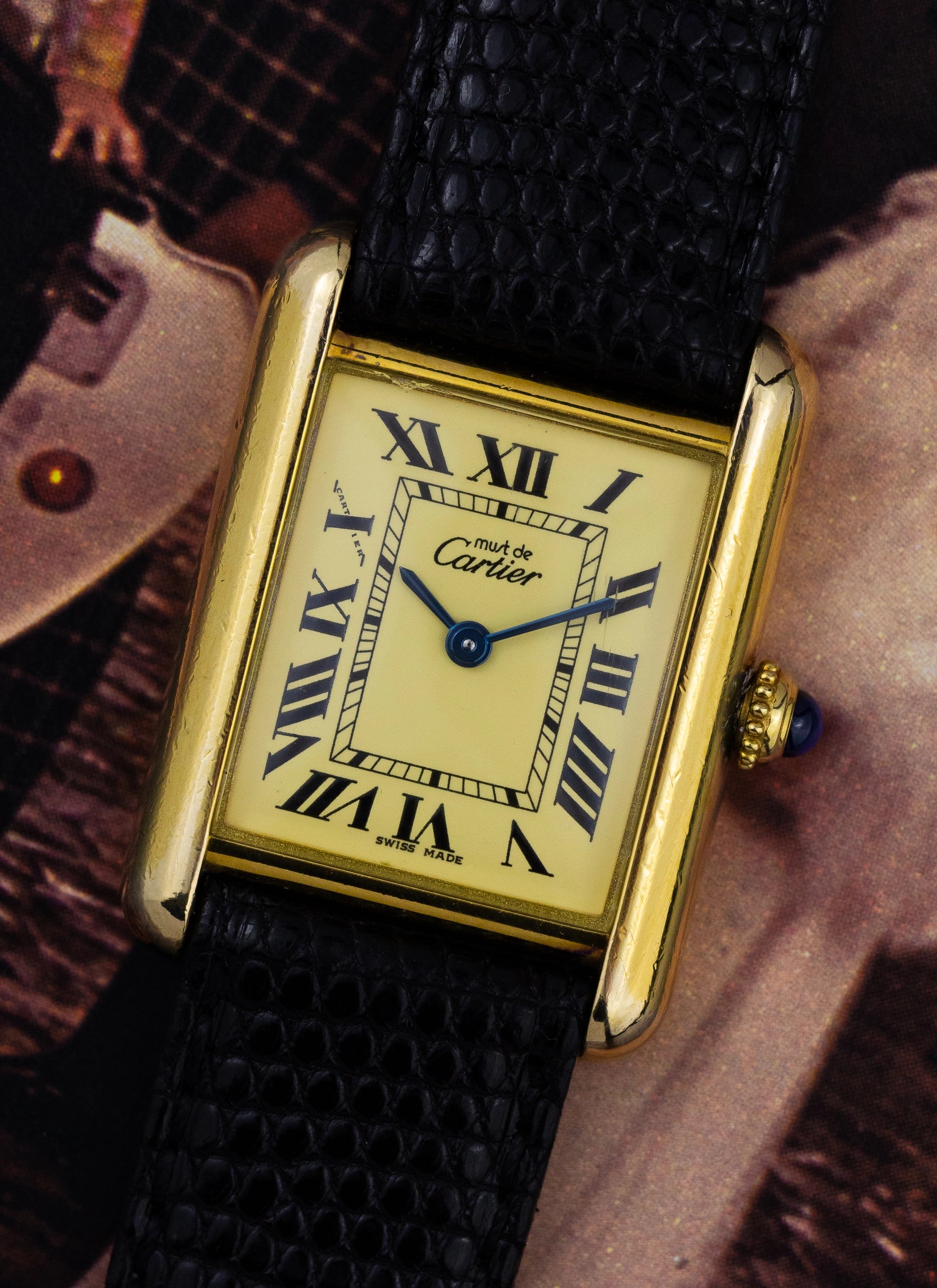 1990s Lady Cartier Must Tank Ivory Mid-Size Ref 2415