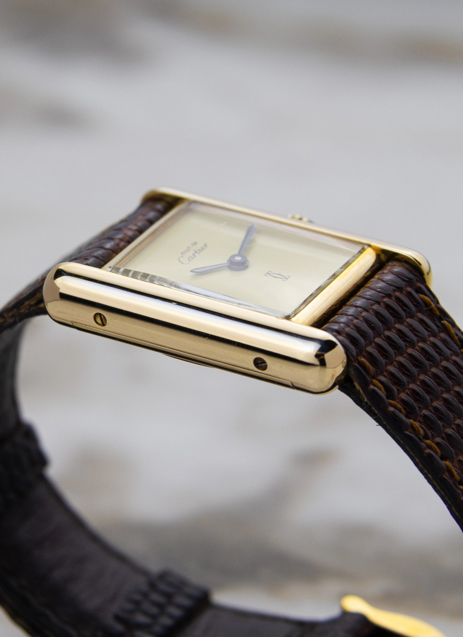 1980s Must De Cartier Tank Lemoncello