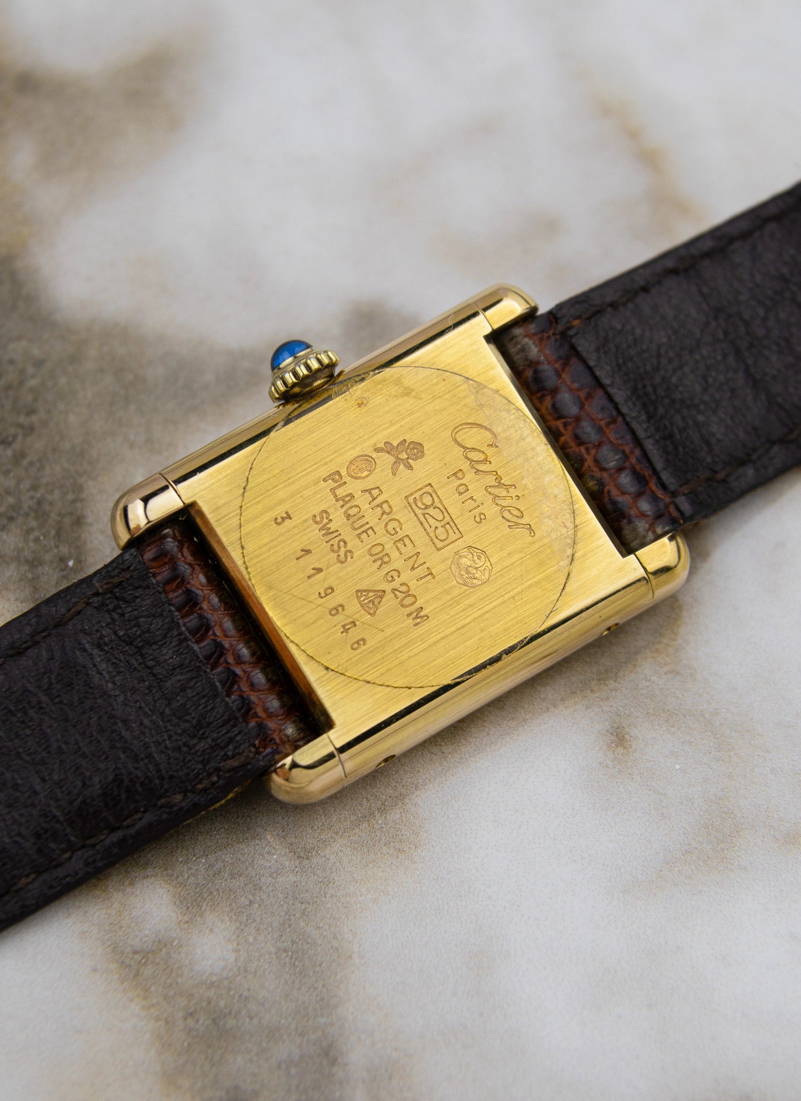 1980s Must De Cartier Tank Lemoncello