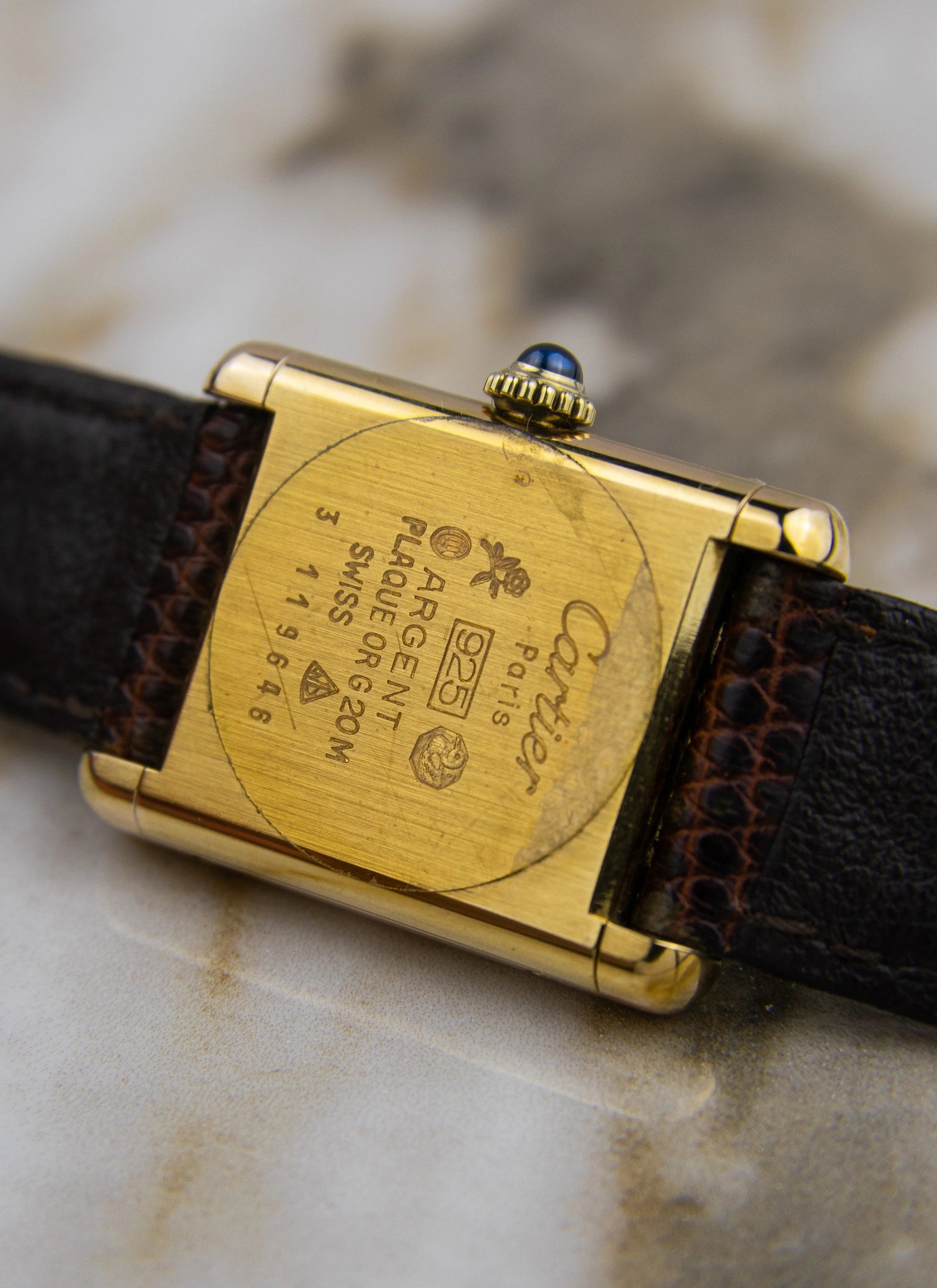 1980s Must De Cartier Tank Lemoncello