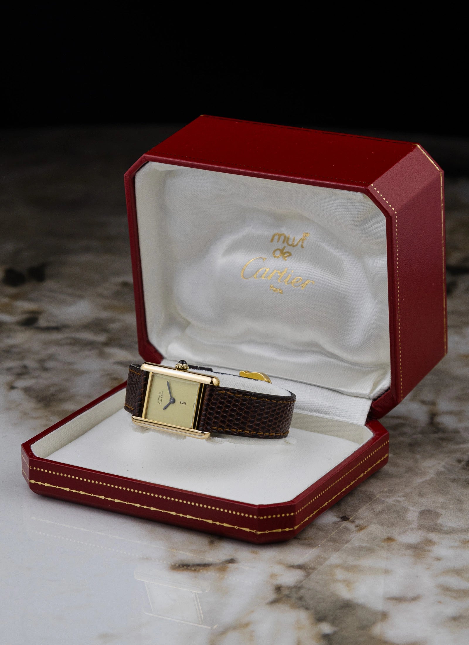 1980s Must De Cartier Tank Lemoncello