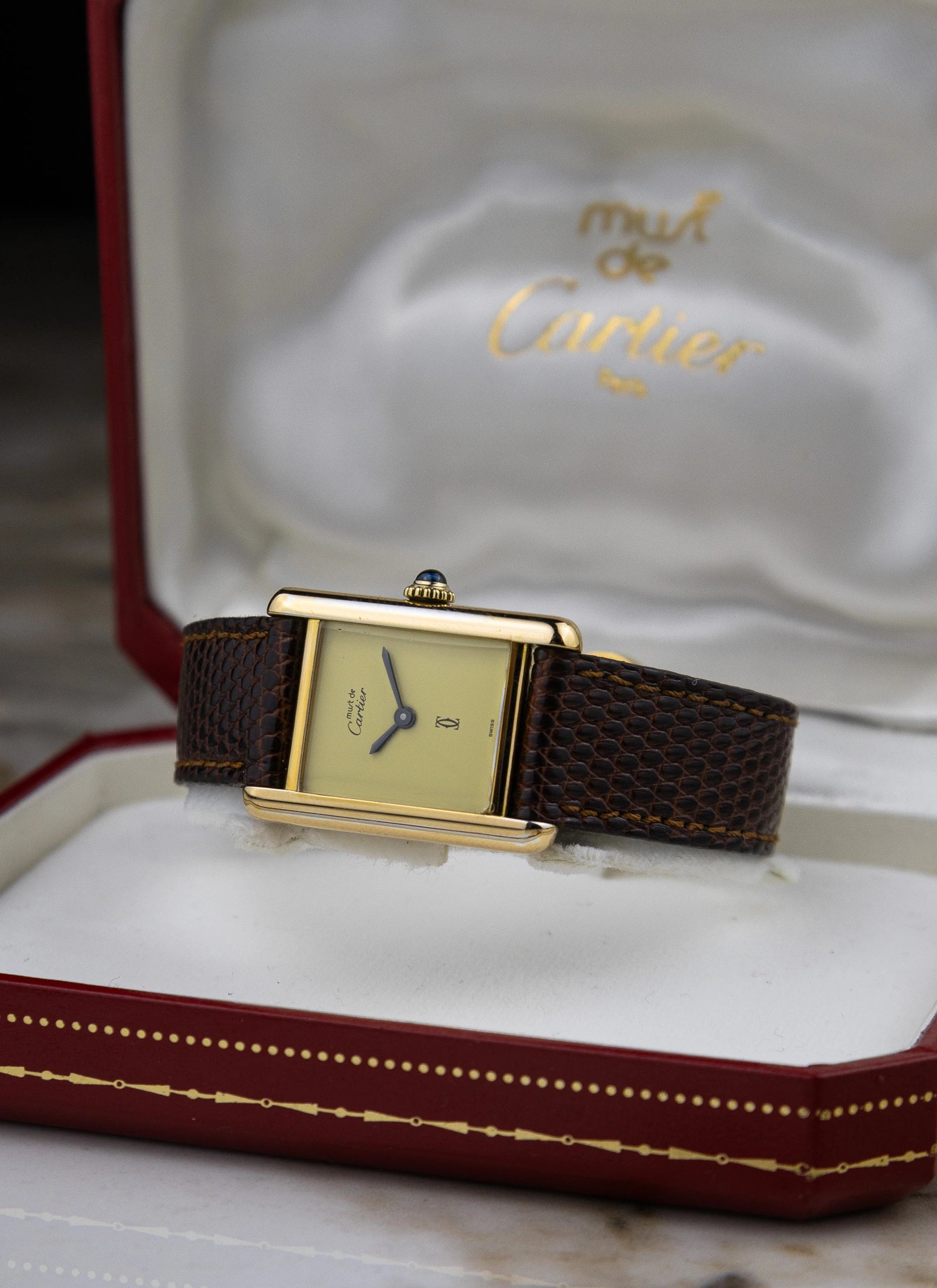 1980s Must De Cartier Tank Lemoncello