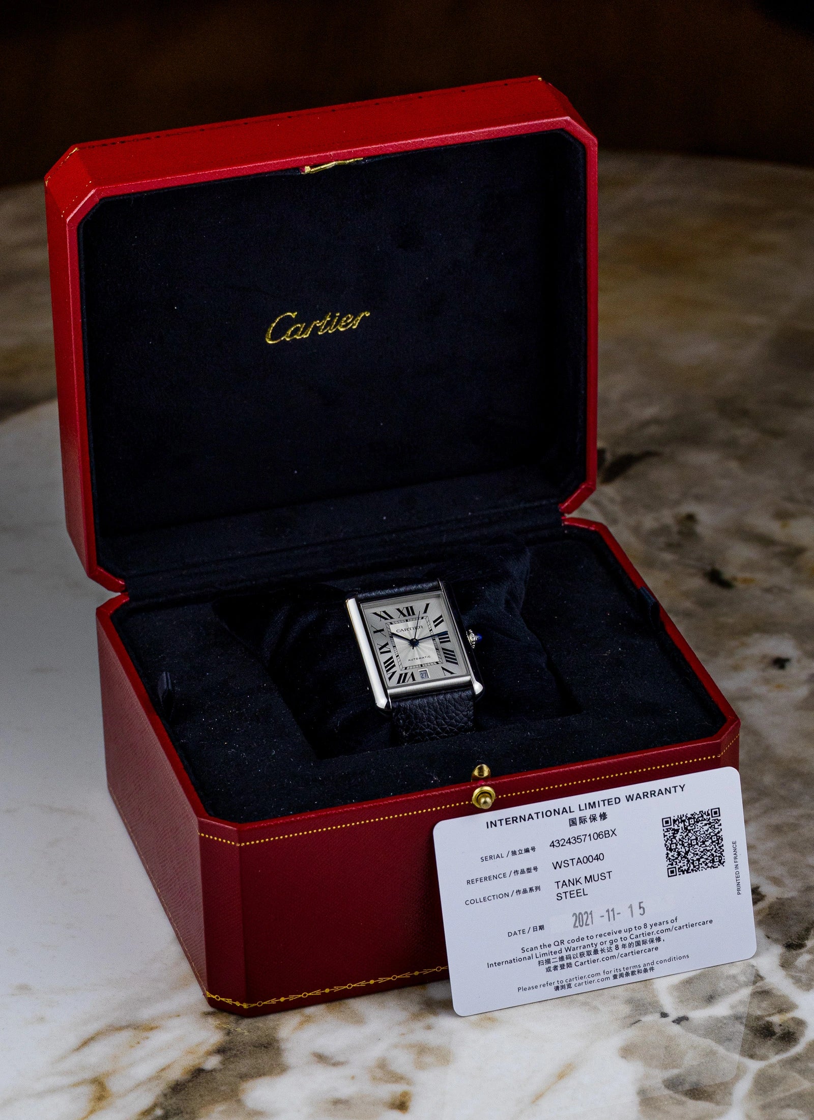 2021 Cartier Tank Must XL WSTA0040