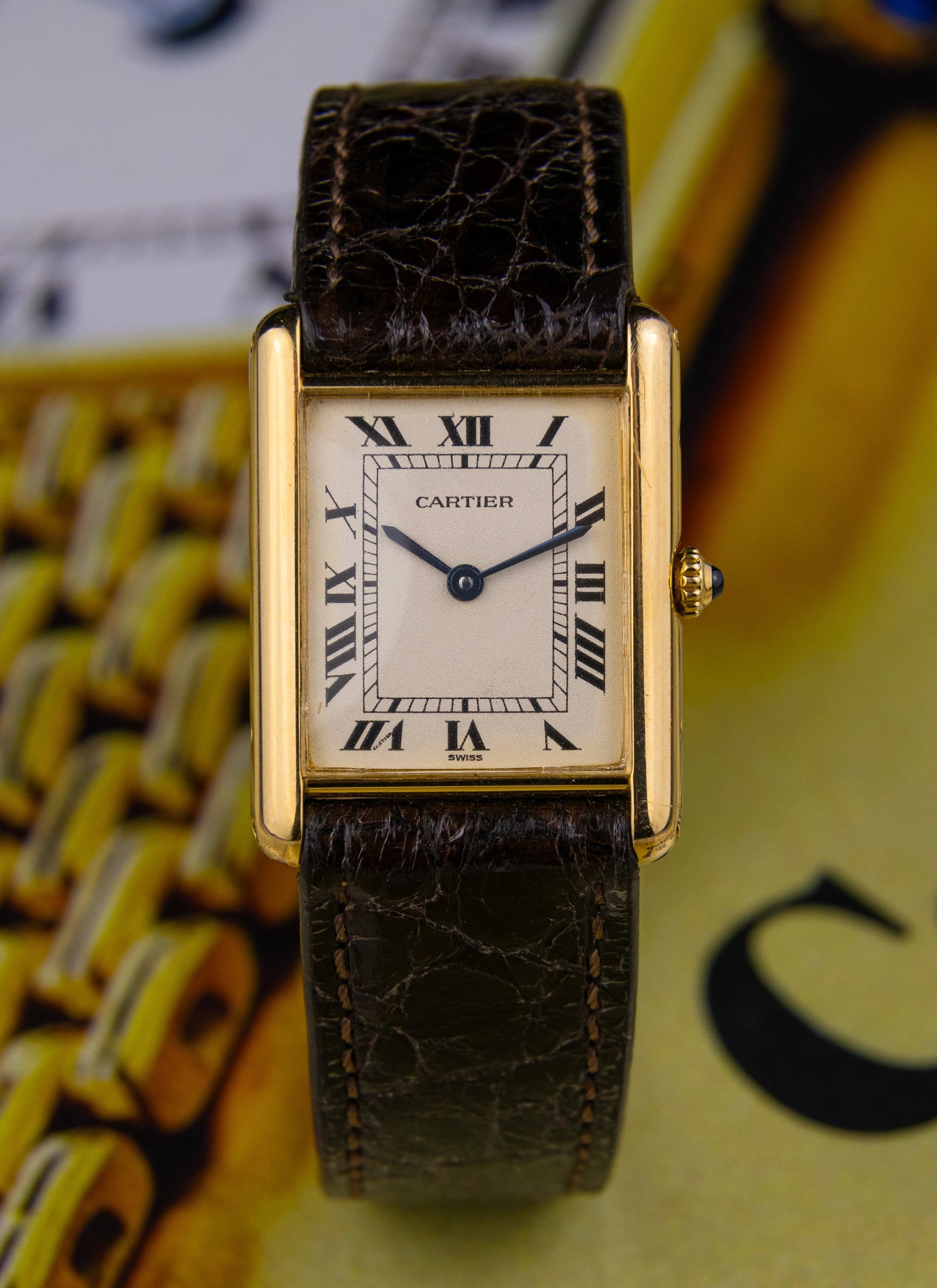 1990s 18K Cartier Tank Louis 1140