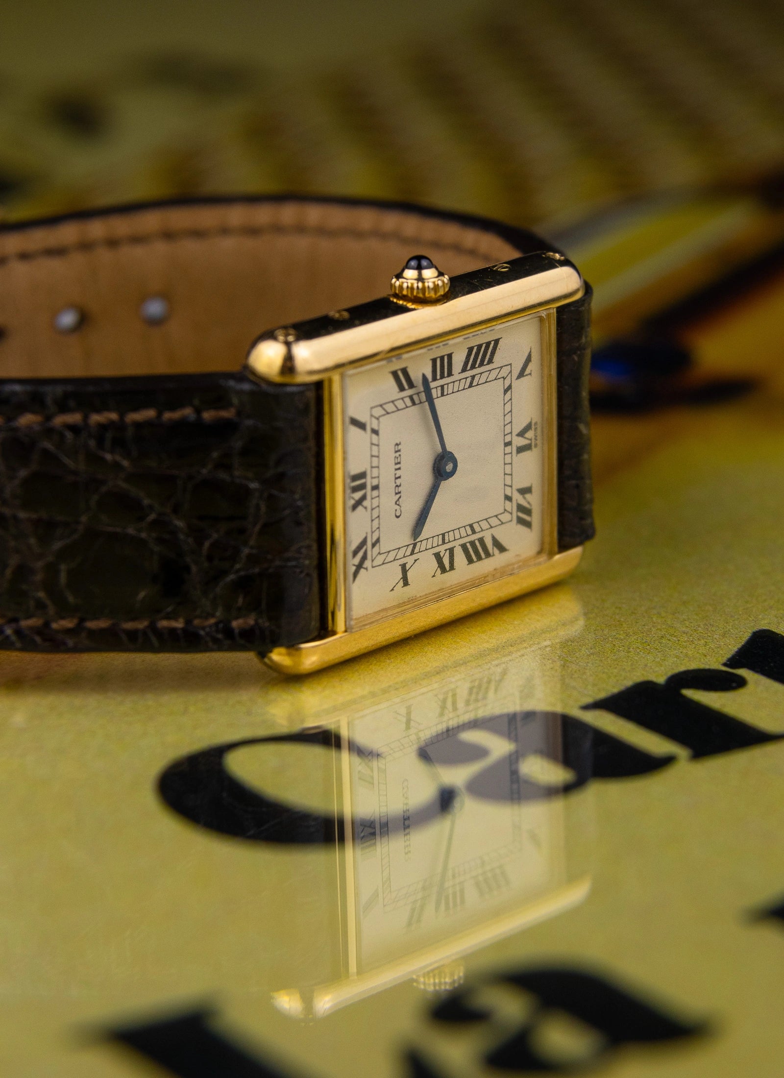 1990s 18K Cartier Tank Louis 1140