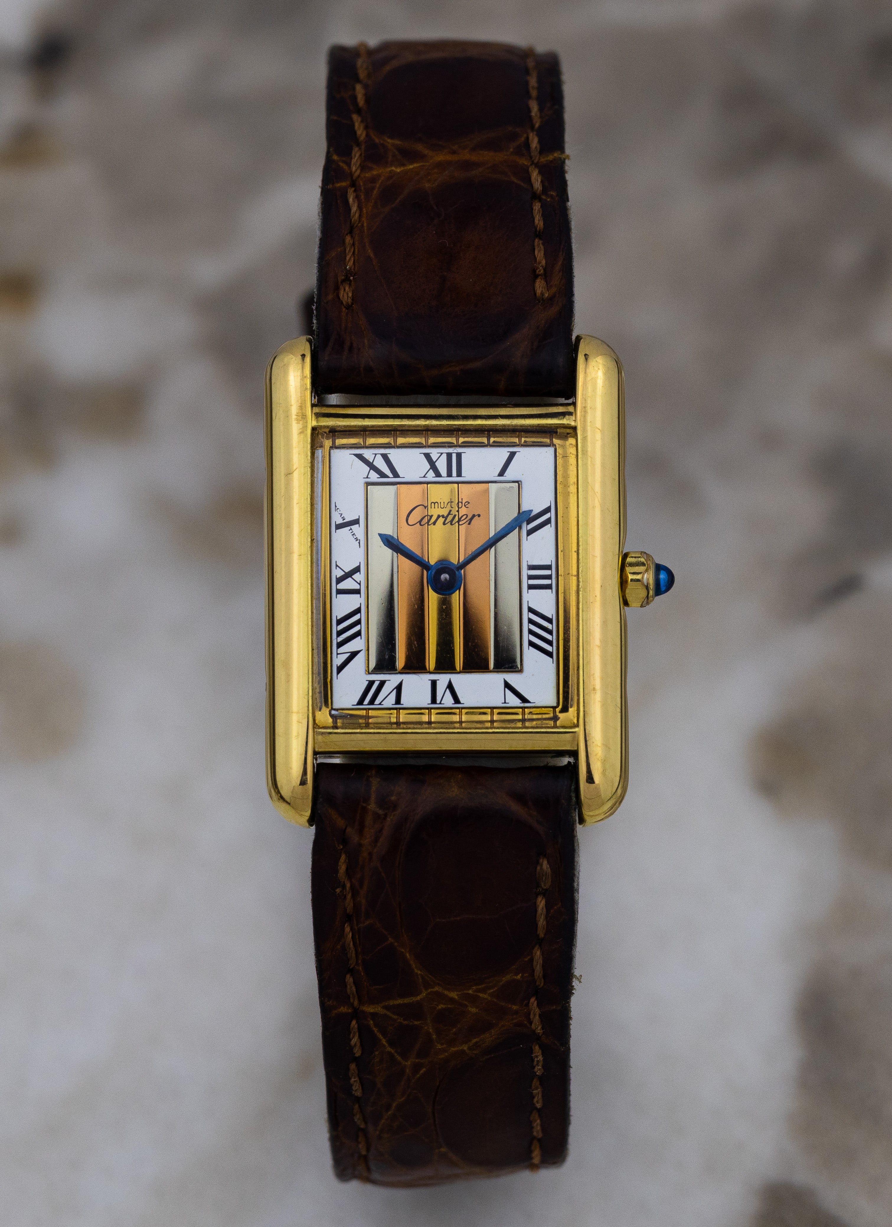 1990s Must de Cartier Tank Trinity Dial 3 66001