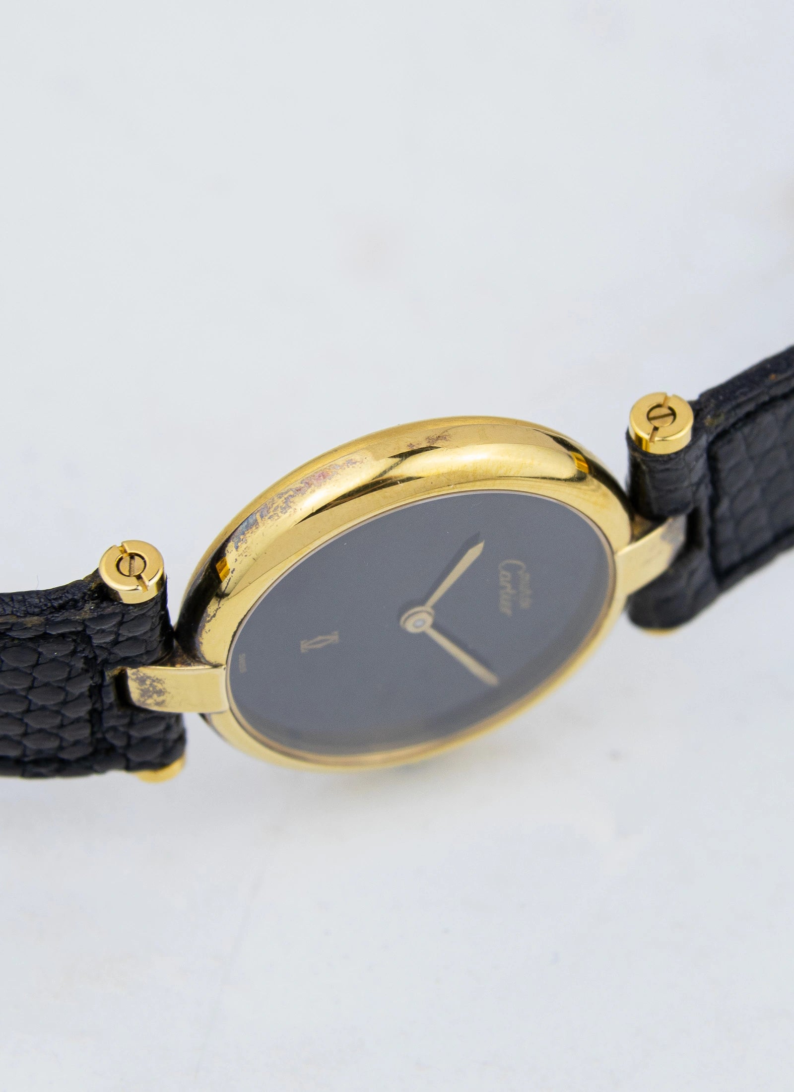 1990s Must de Cartier Vendome Black Dial