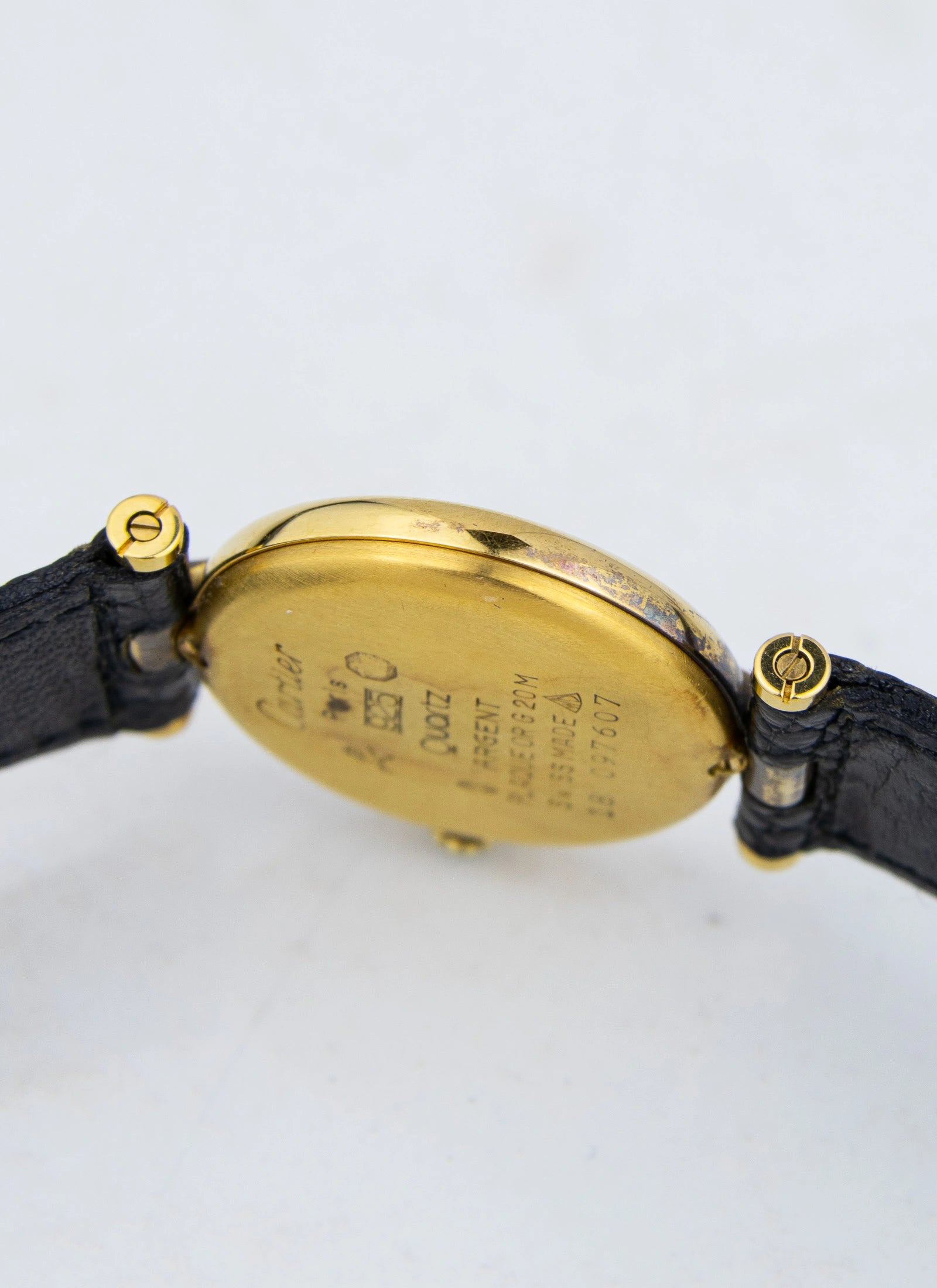 1990s Must de Cartier Vendome Black Dial