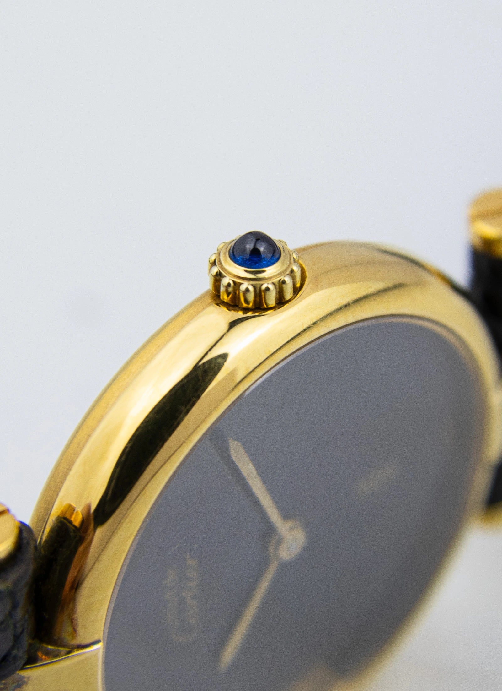 1990s Must de Cartier Vendome Black Dial