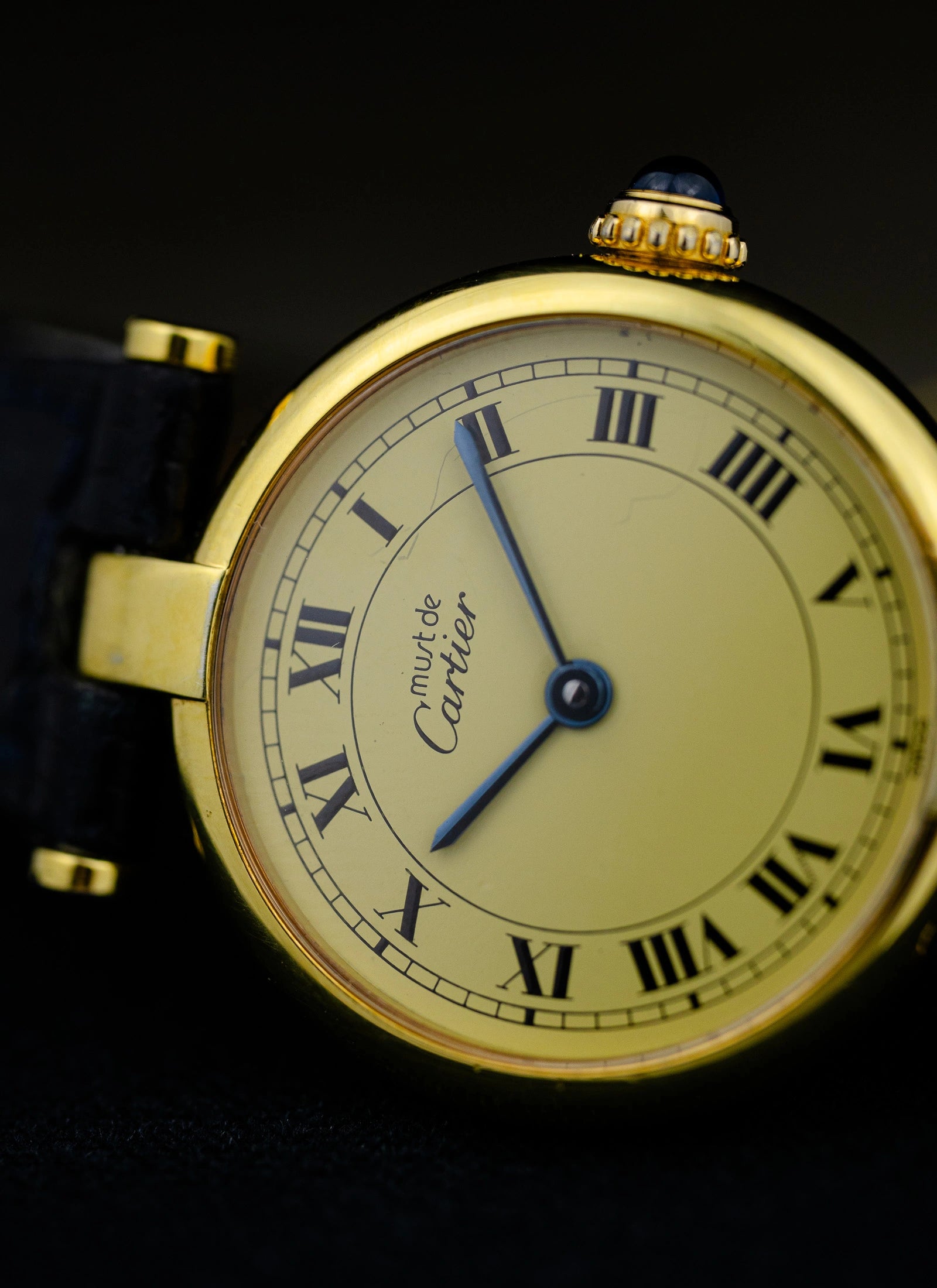 1990s Must de Cartier Vendome Ivory Roman Dial 590004