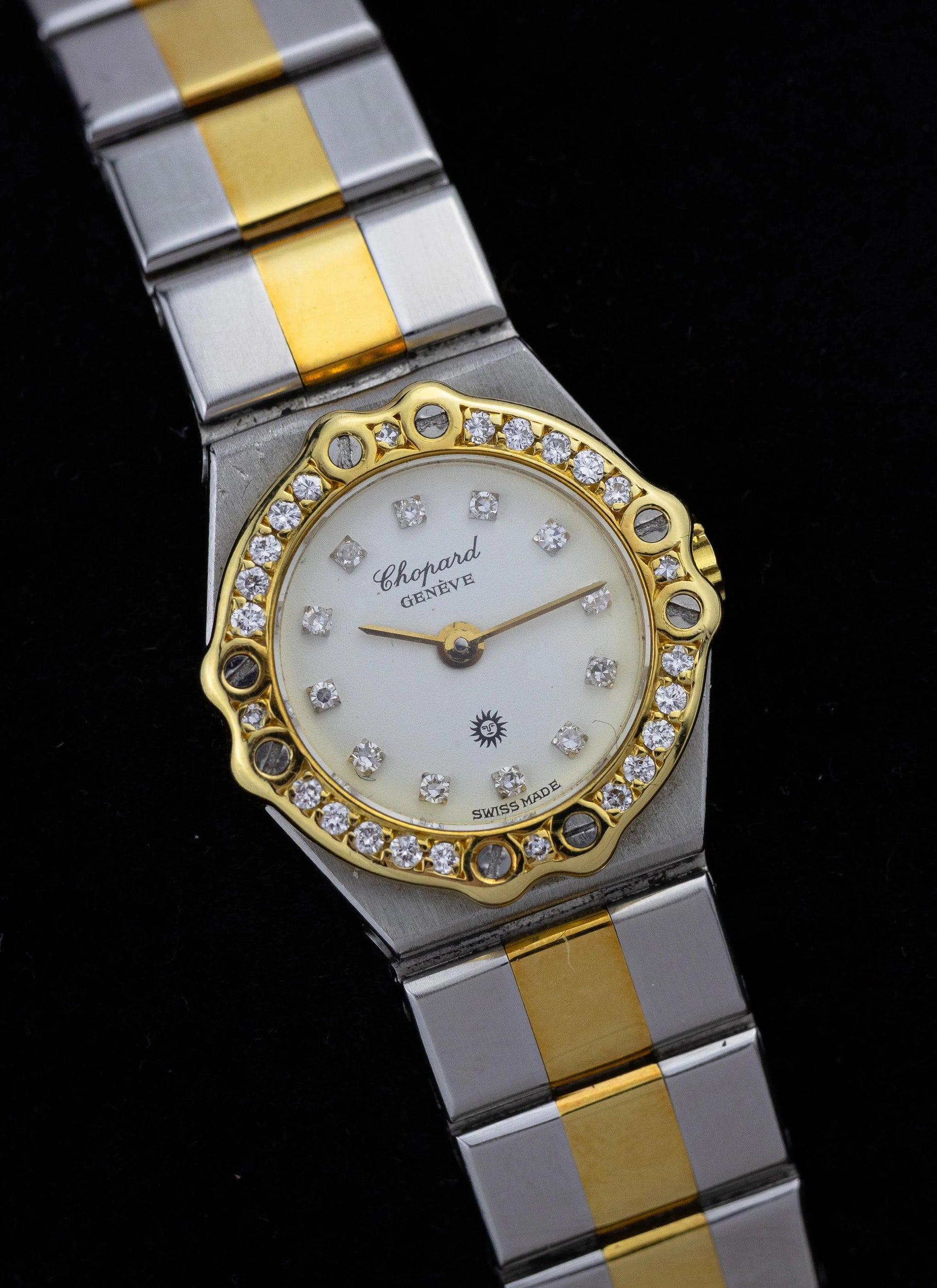 1990s Lady Chopard St. Moritz Bicolor Diamonds 8067
