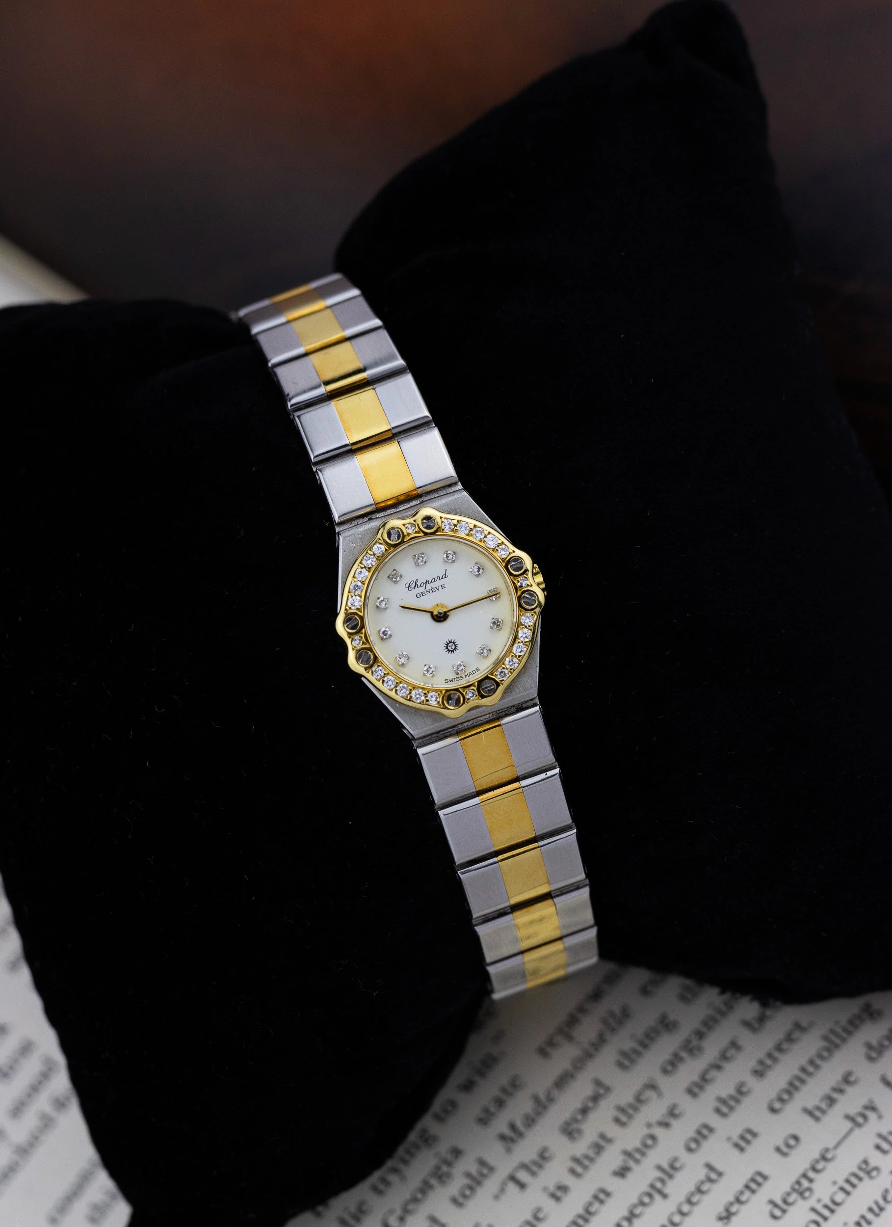 1990s Lady Chopard St. Moritz Bicolor Diamonds 8067