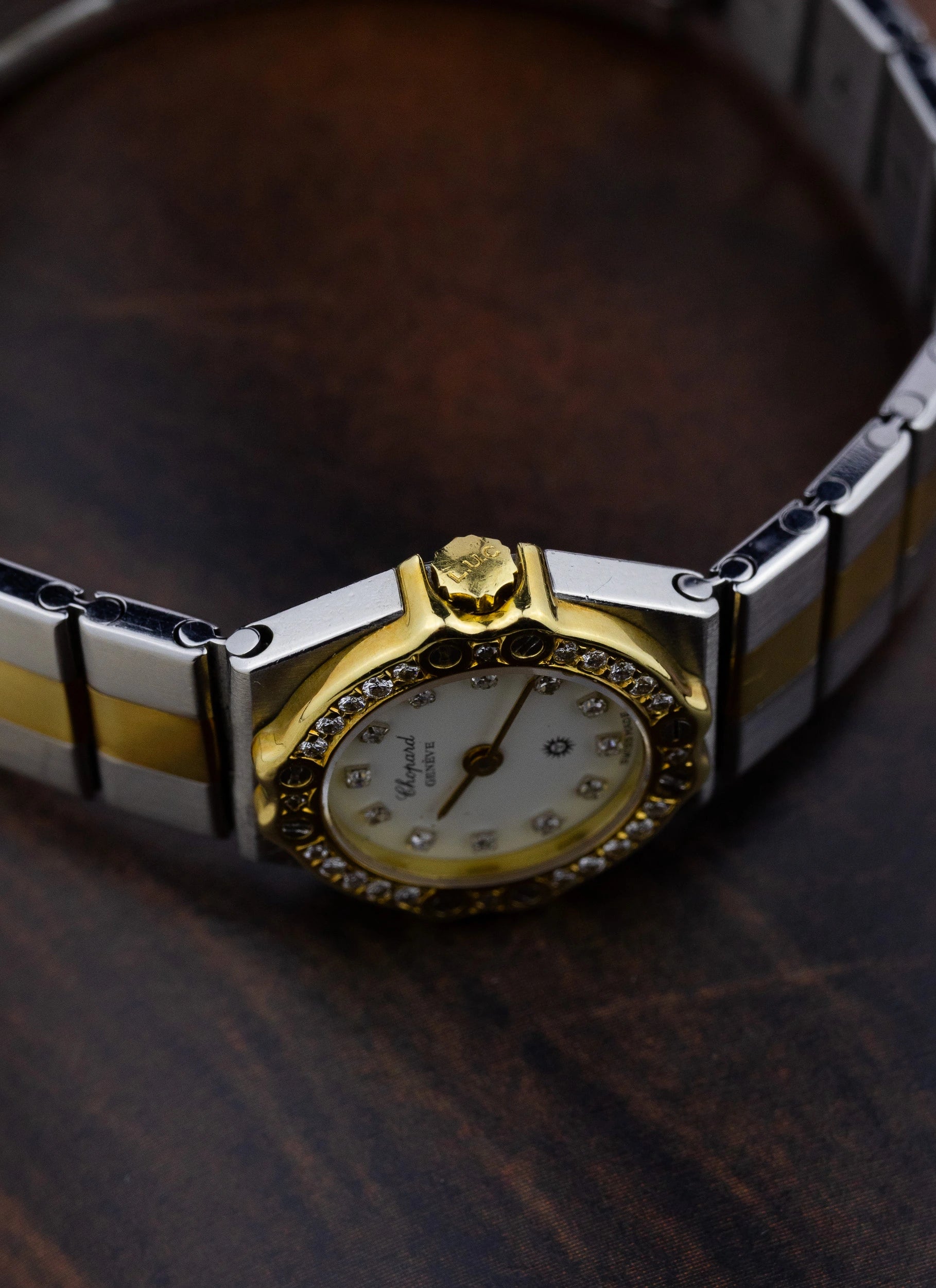 1990s Lady Chopard St. Moritz Bicolor Diamonds 8067