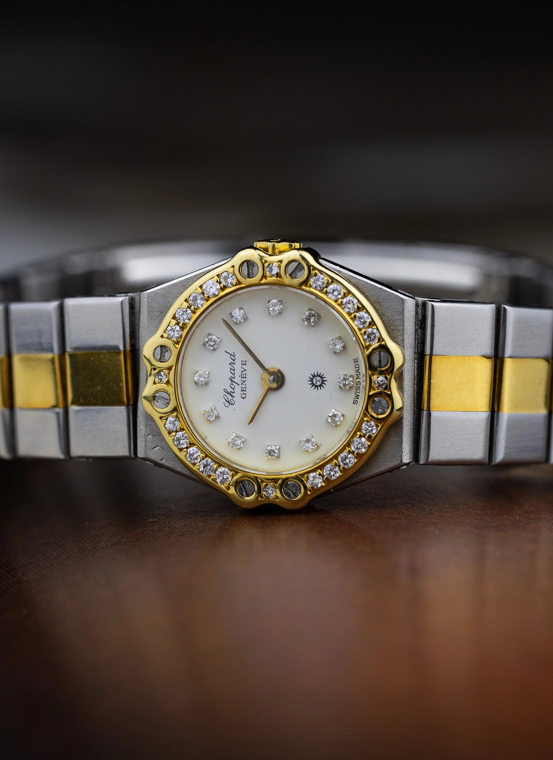 1990s Lady Chopard St. Moritz Bicolor Diamonds 8067