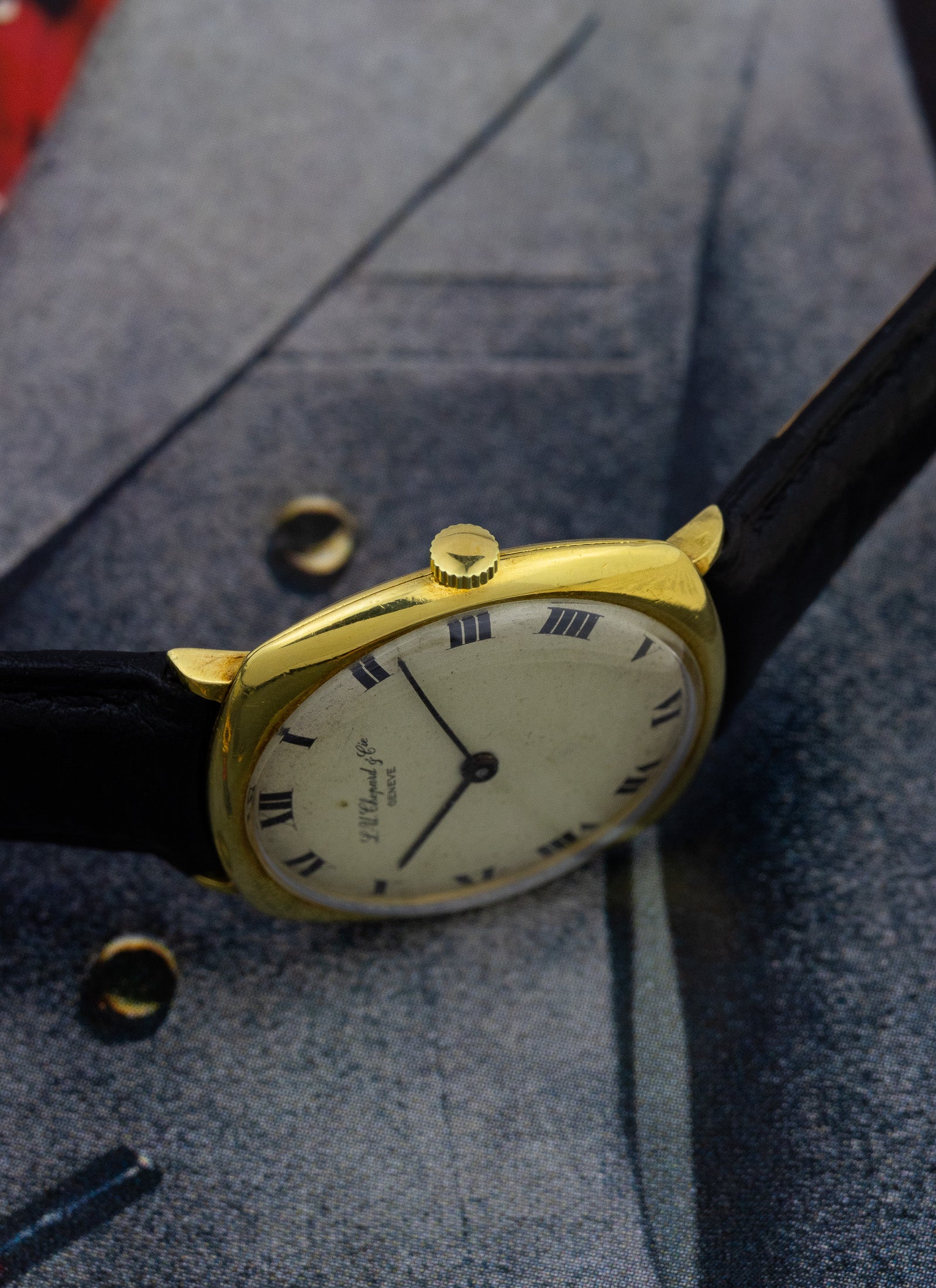 1960s 18K L.U. Chopard & Cie Cushion Case 2007 Serviced