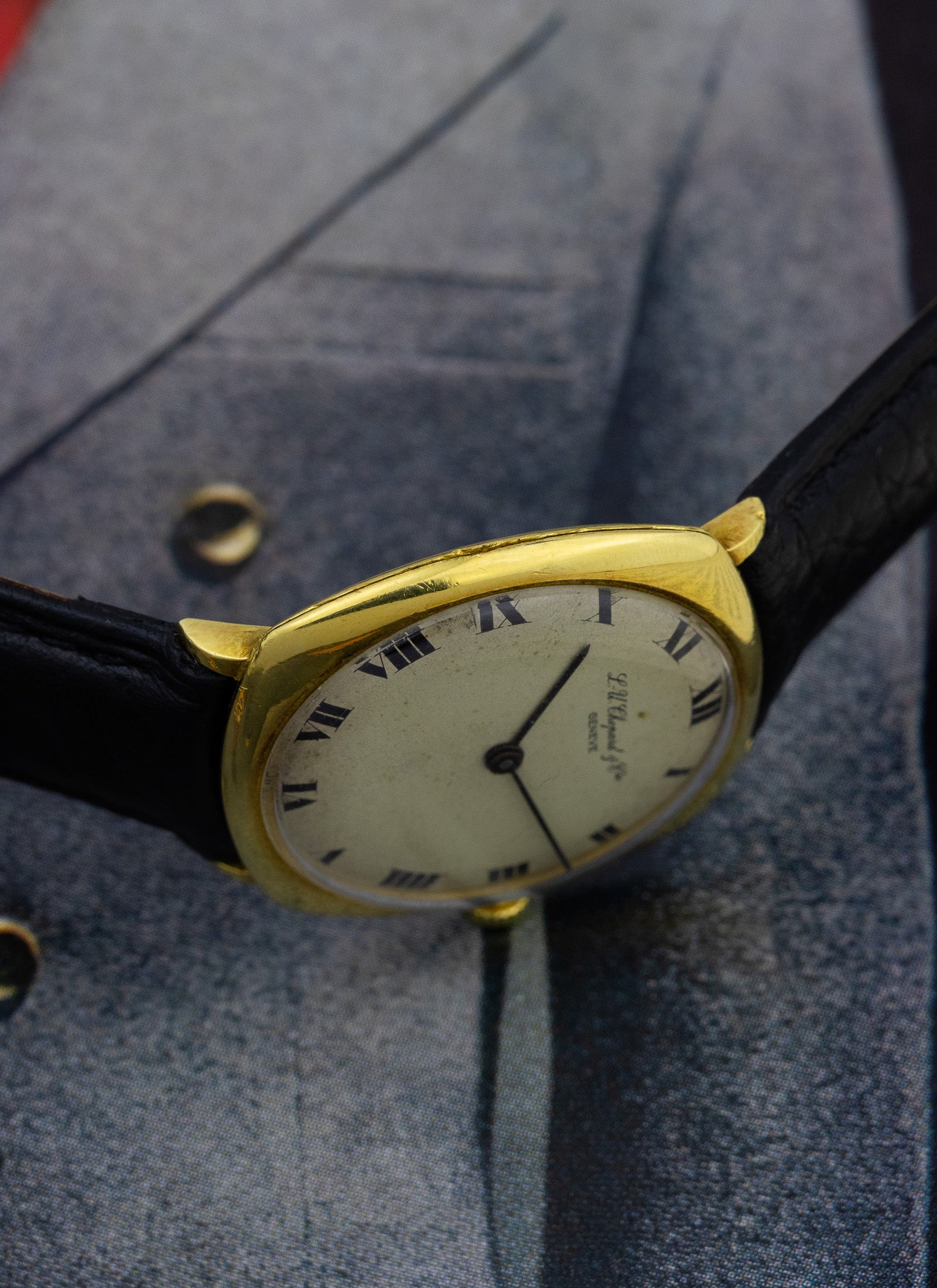 1960s 18K L.U. Chopard & Cie Cushion Case 2007 Serviced