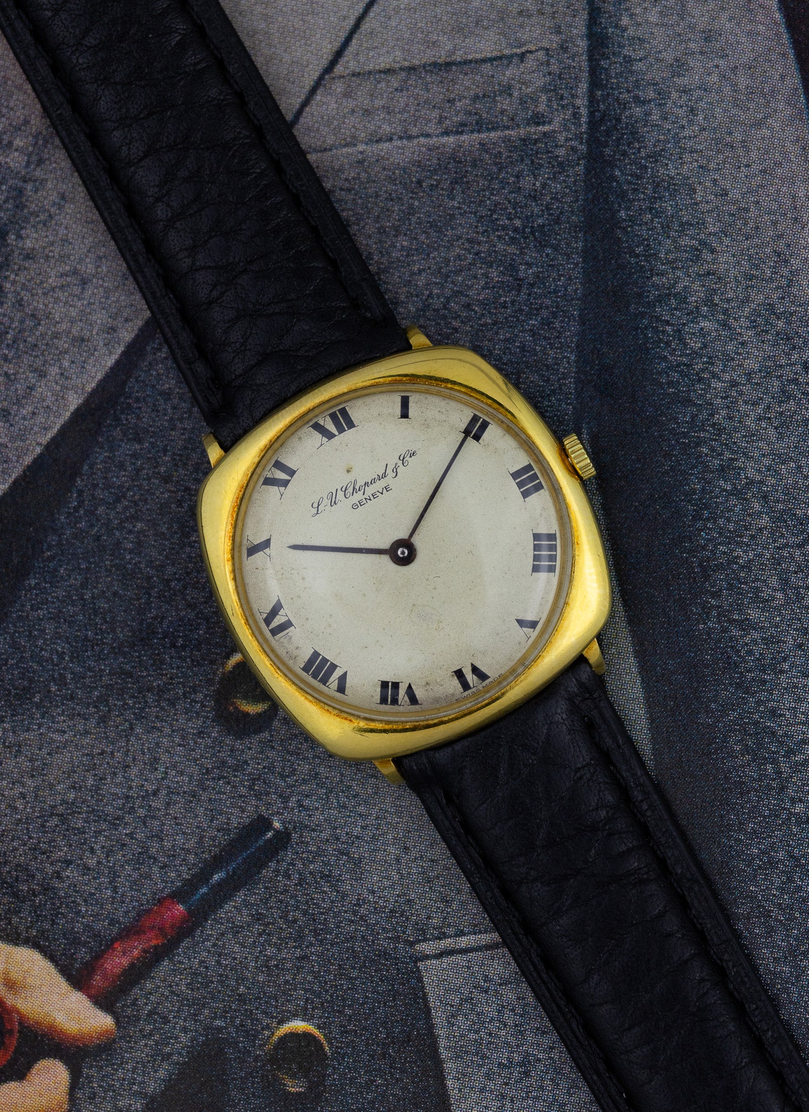 1960s 18K L.U. Chopard & Cie Cushion Case 2007 Serviced
