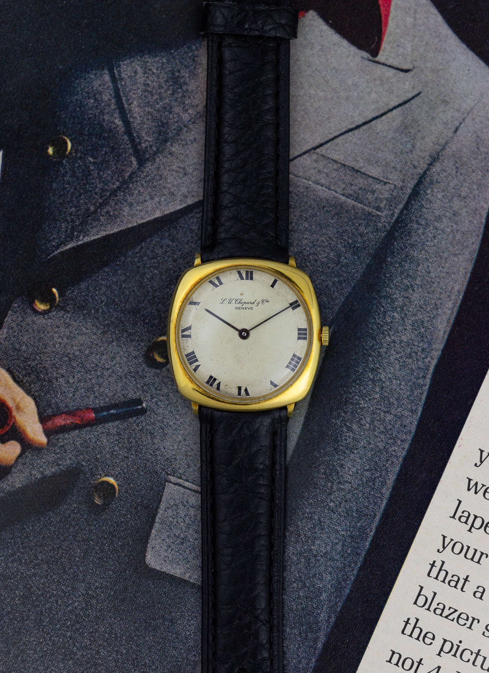 1960s 18K L.U. Chopard & Cie Cushion Case 2007 Serviced
