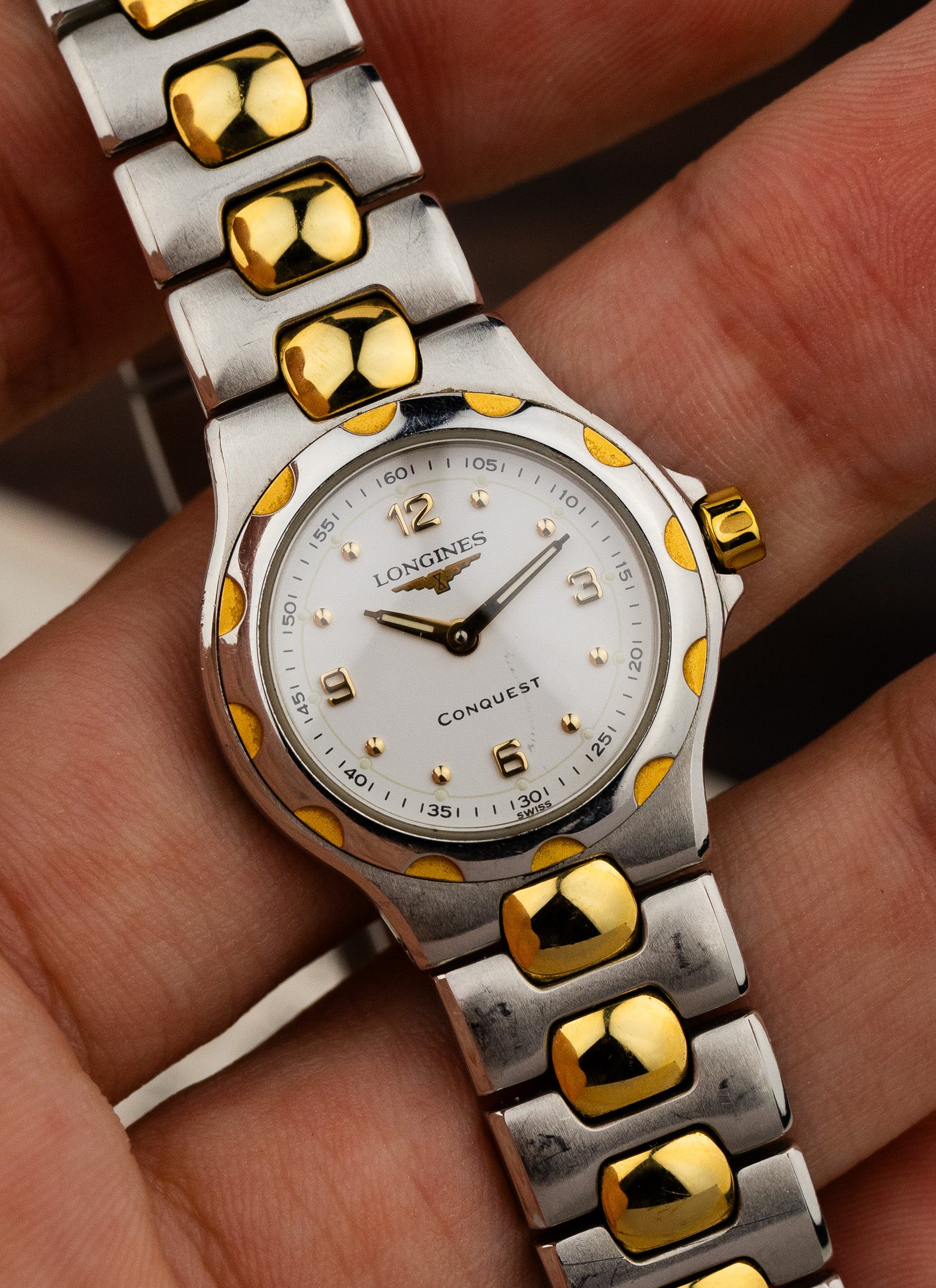 1990s Lady Longines Conquest Bicolor L1.130.3