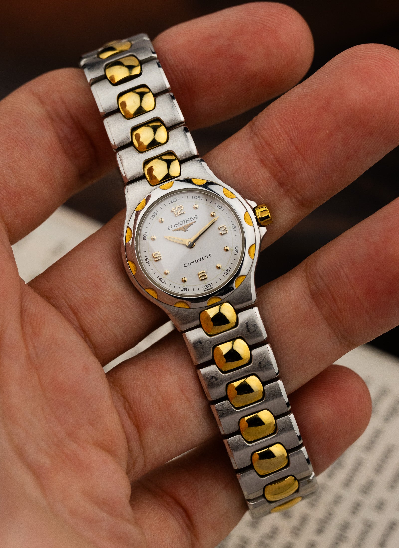 1990s Lady Longines Conquest Bicolor L1.130.3