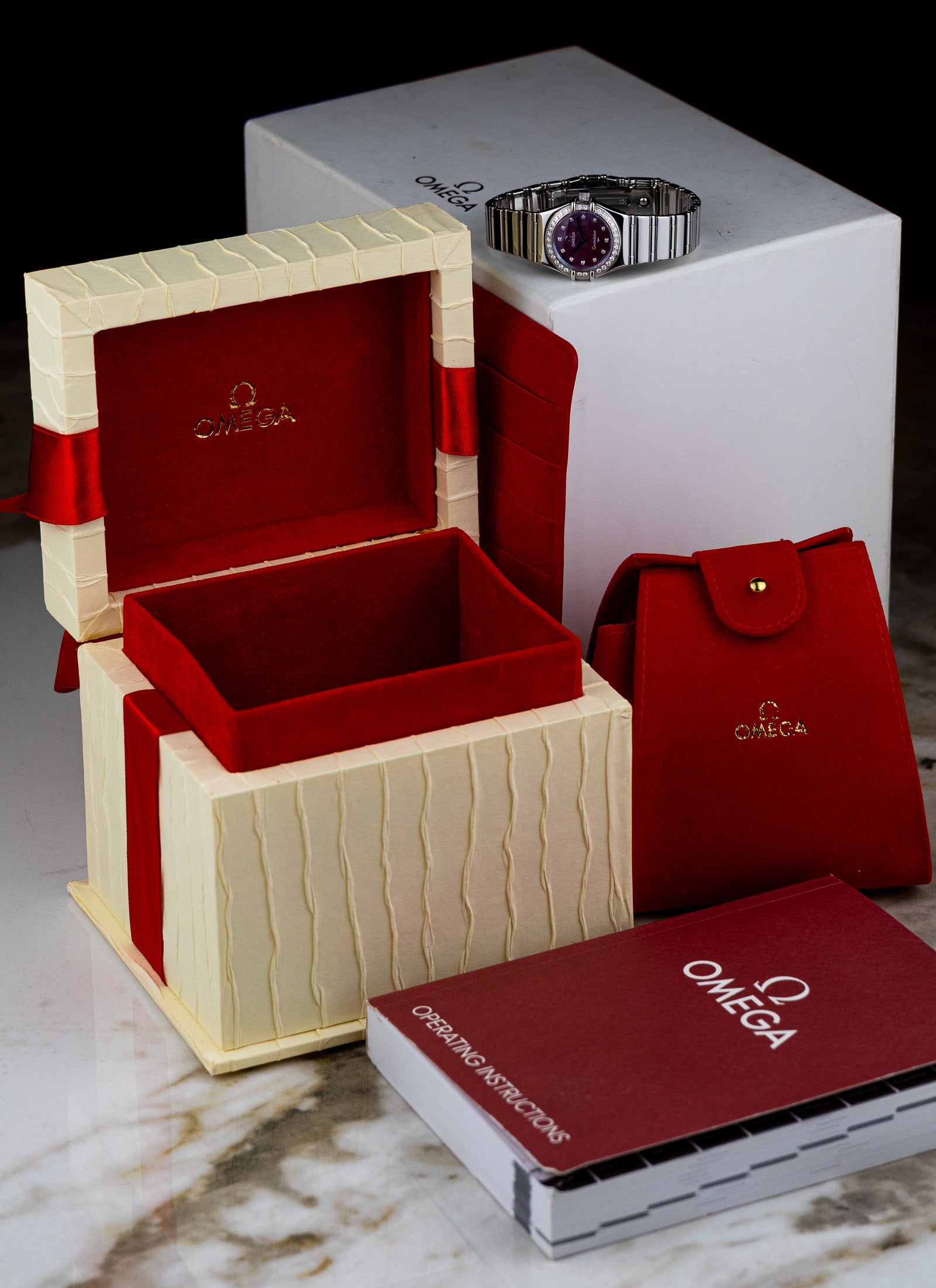 1998 Lady Omega Constellation My Choice Tahitian MOP Diamonds 1457.78.00 Box