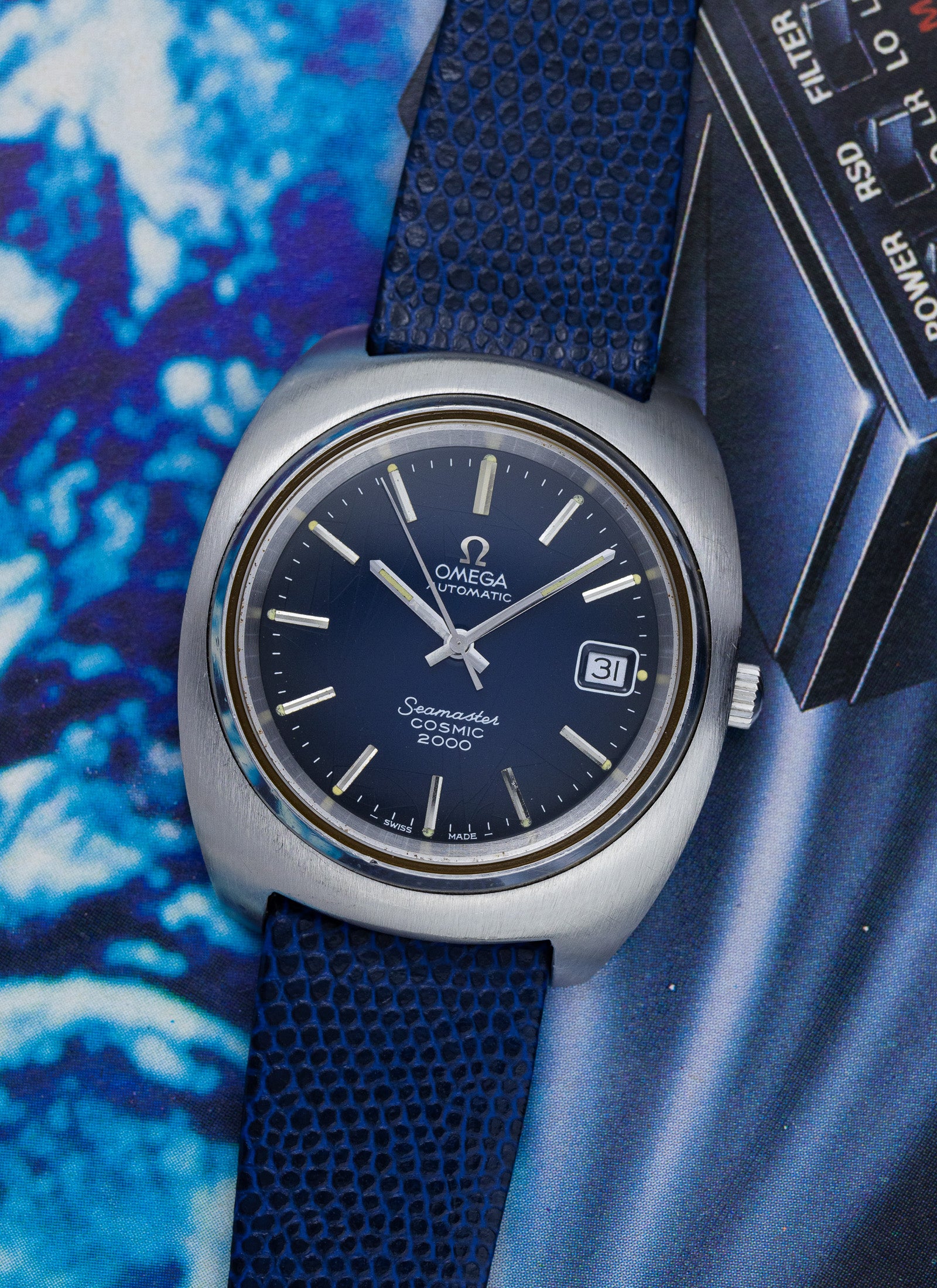 1970s Omega Seamaster Cosmic 2000 Navy Dial 166.132 cal. 1012 Serviced