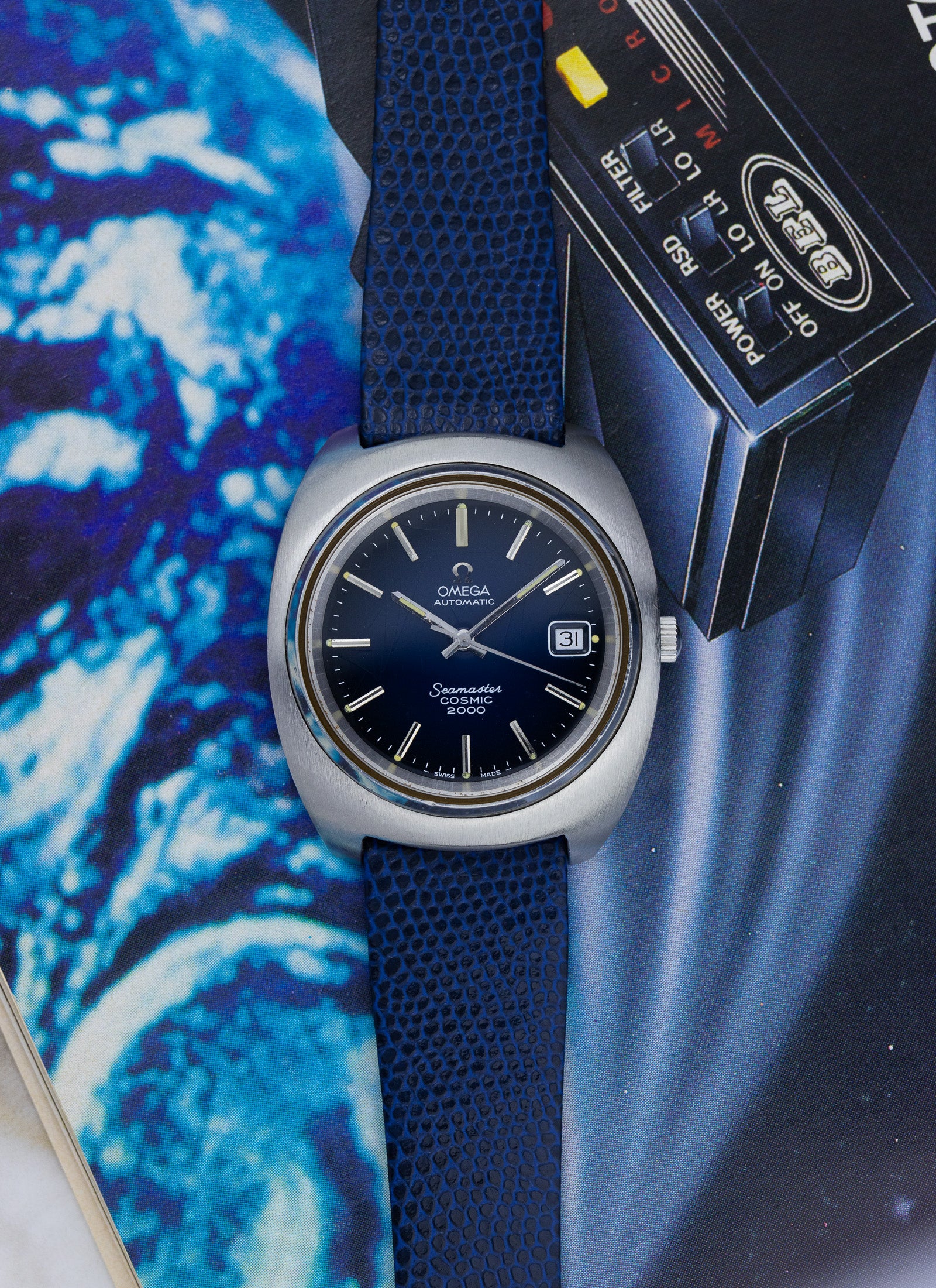 1970s Omega Seamaster Cosmic 2000 Navy Dial 166.132 cal. 1012 Serviced