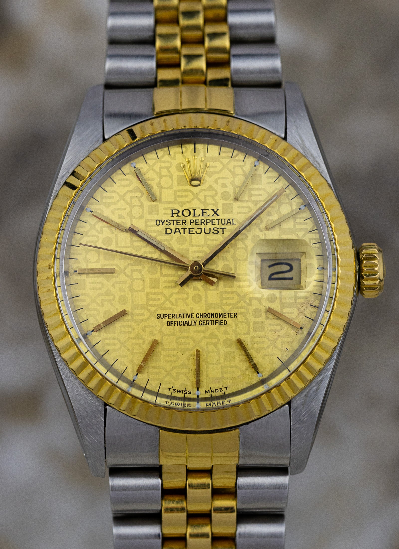 1988 Rolex Datejust Bicolor Anniversary Dial 16013