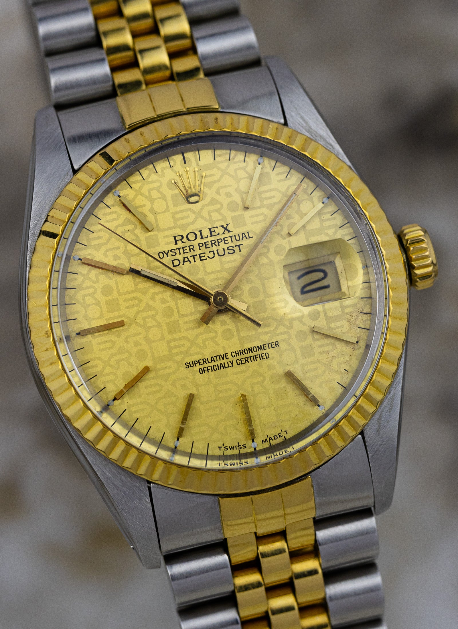 1988 Rolex Datejust Bicolor Anniversary Dial 16013