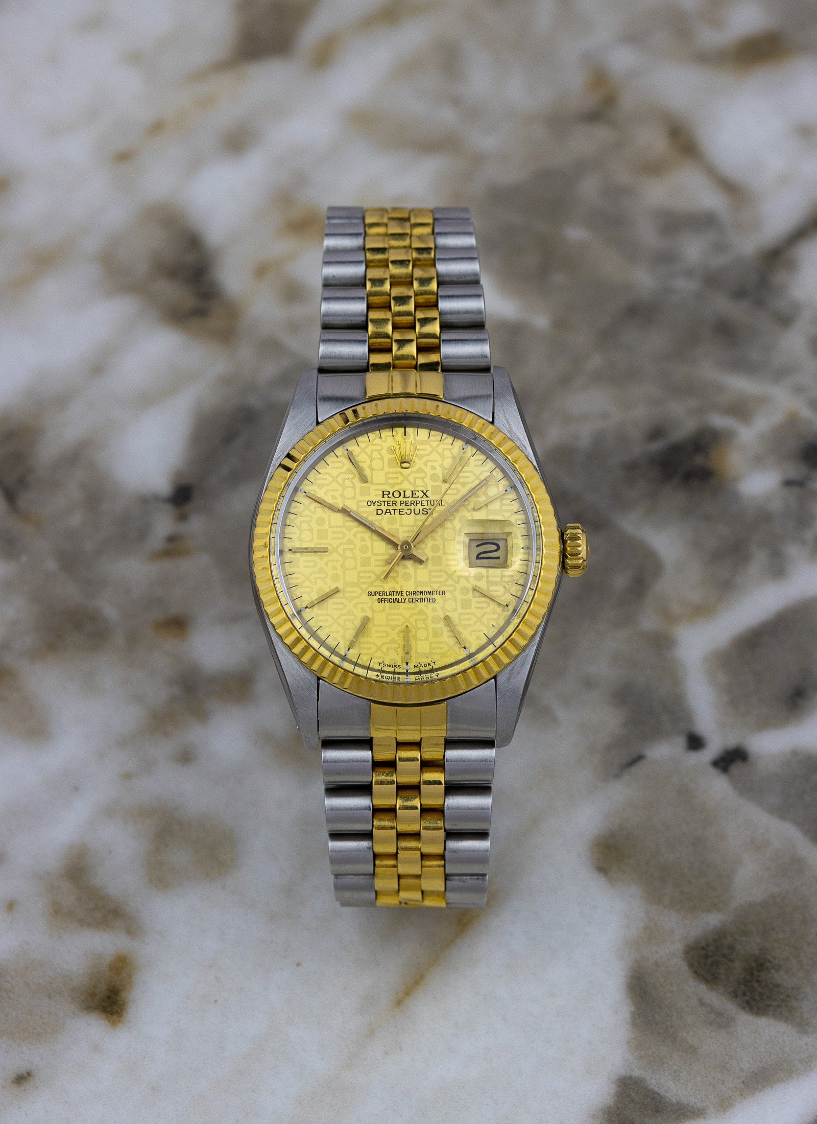1988 Rolex Datejust Bicolor Anniversary Dial 16013